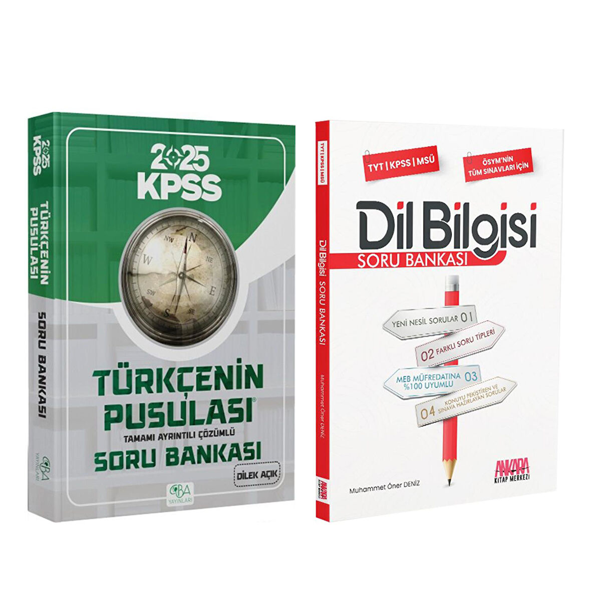 CBA Akademi 2025 KPSS Türkçenin Pusulası ve AKM Dil Bilgisi Soru Bankası Seti 2 Kitap