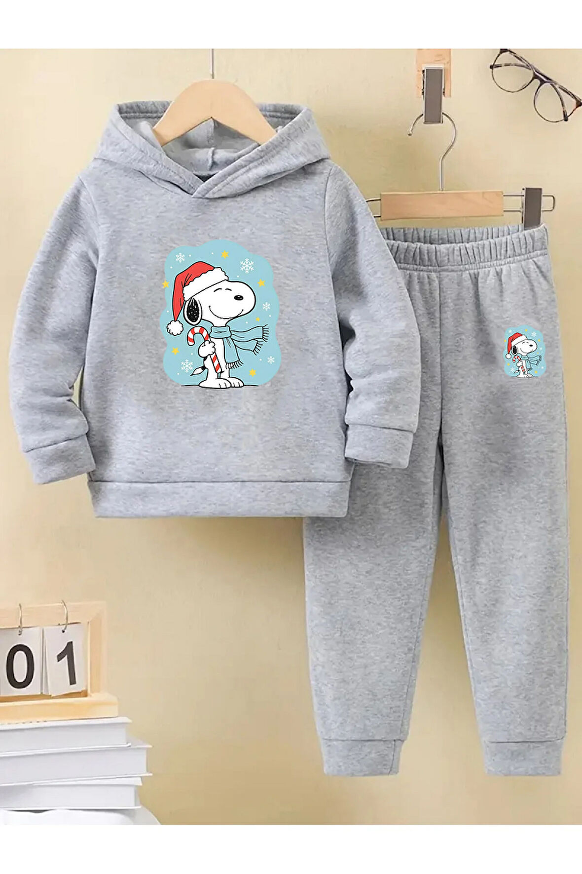 Kışlık Kız Erkek Çocuk Eşofman TakımıSnoopy 5 6 7 8 9 10 11 12 yaş