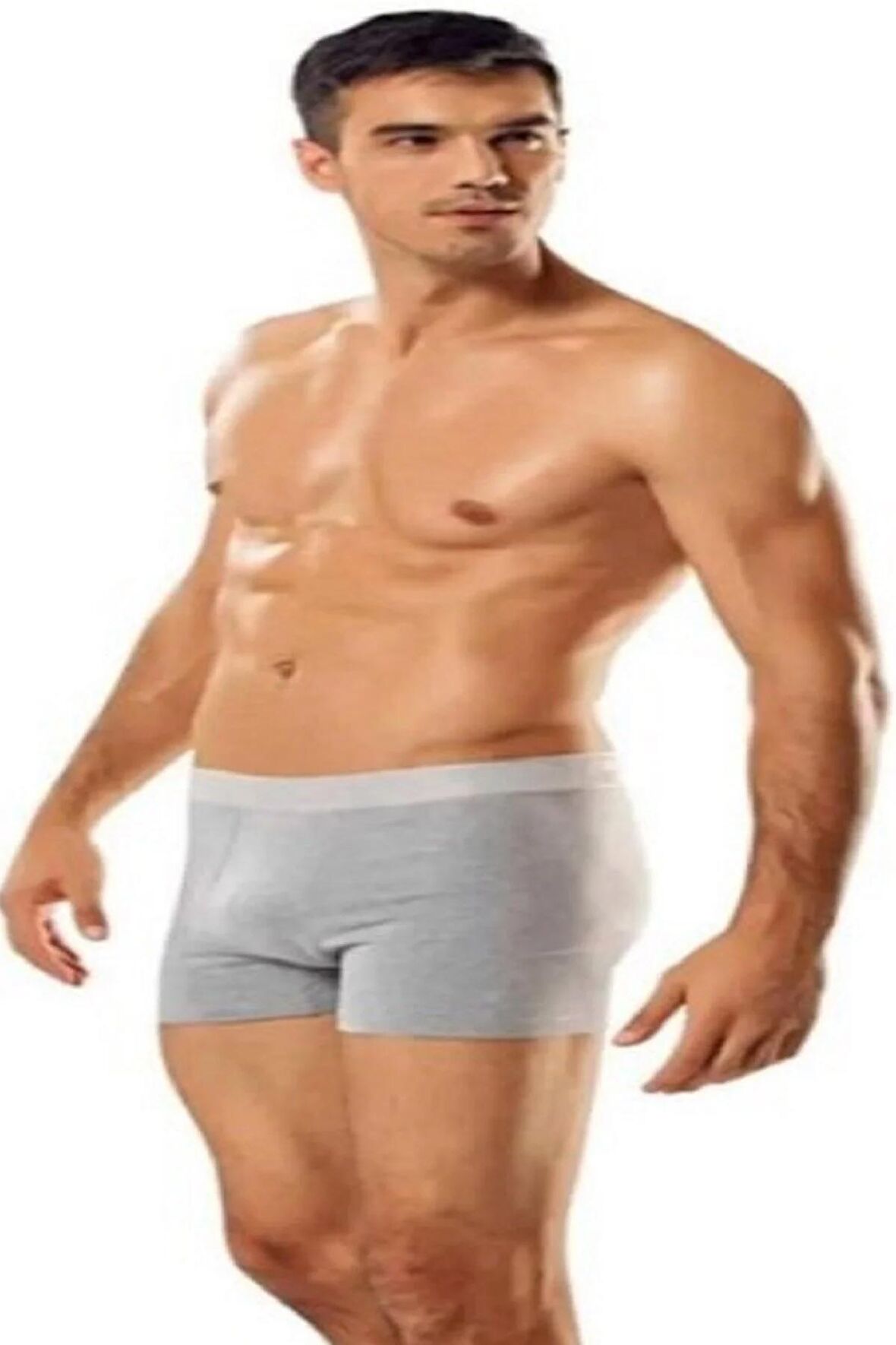 Erkek Likralı Elastan Boxer 5 Siyah + 5 Gri Renk 10'lu Paket Abani Classic