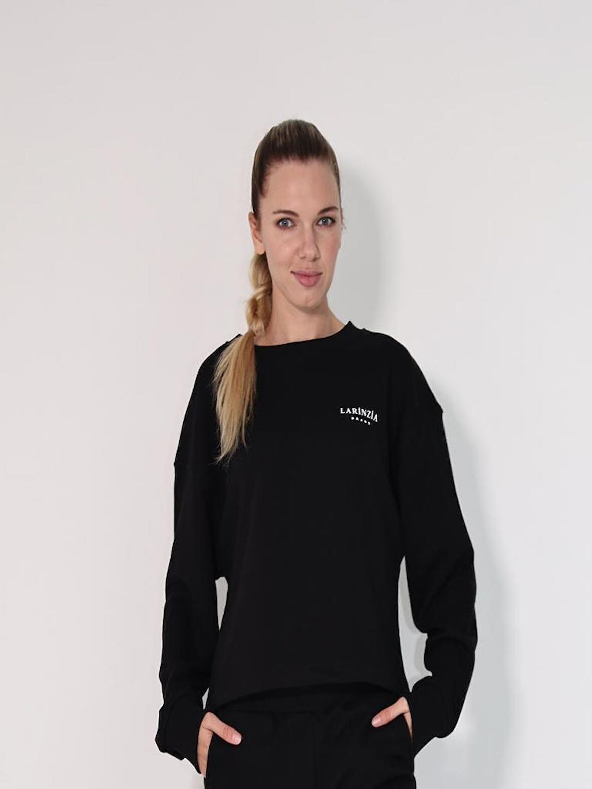 Larinzıa Brand Kadın Yeni Sezon Basic Oversize Sweatshirt Tek Üst