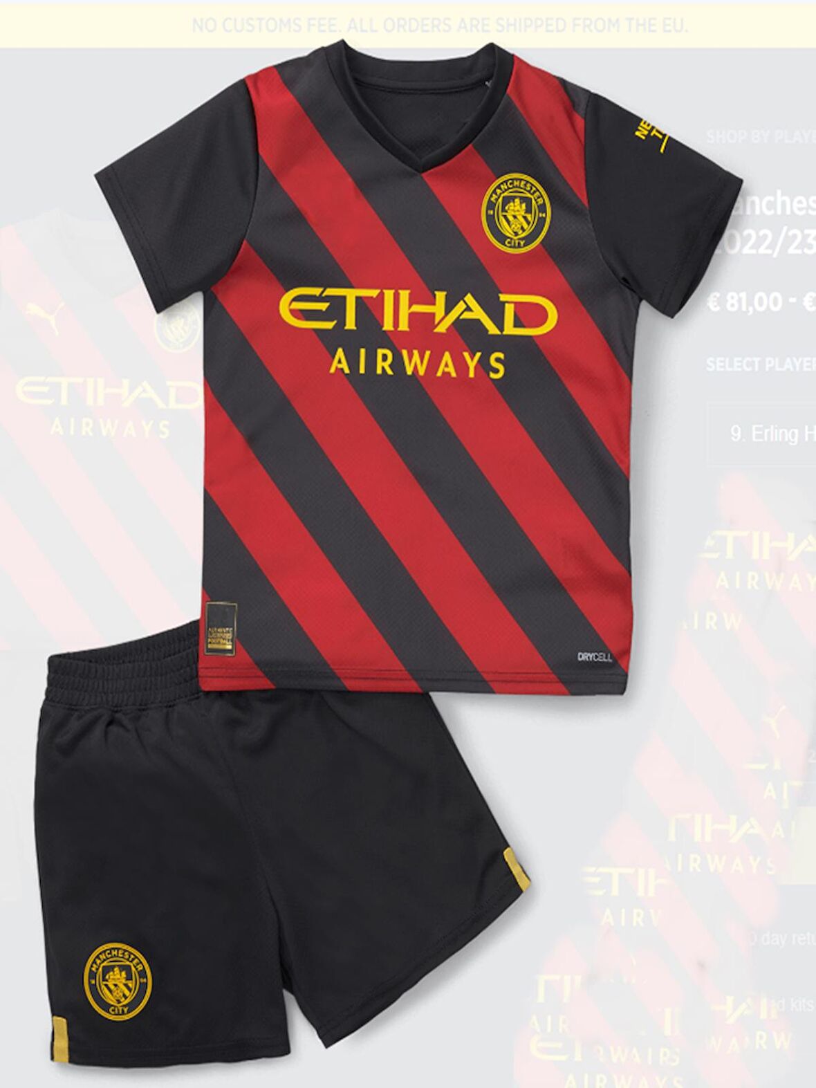 Manchester City 22/23 Haaland 9 Forma ve Şort Takımı