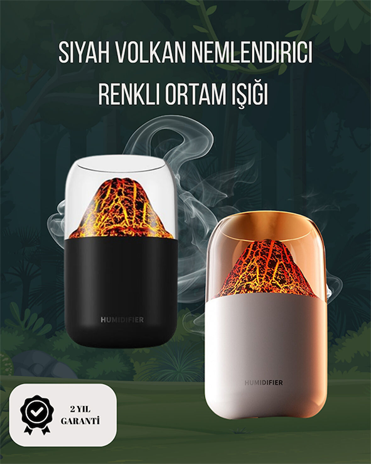 Alev Efektli Ultrasonik Difüzör