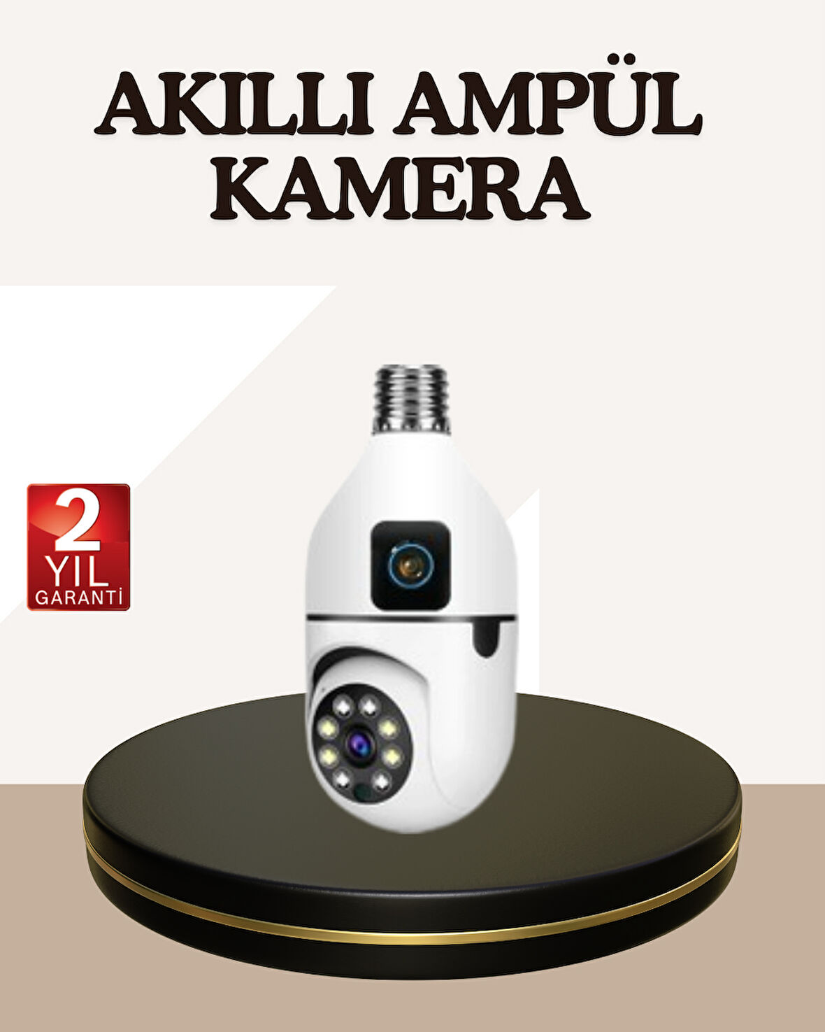 İki Yönlü Sesli WiFi Kamera – Ampul Tipi Ev ve Ofis Güvenlik Kamerası