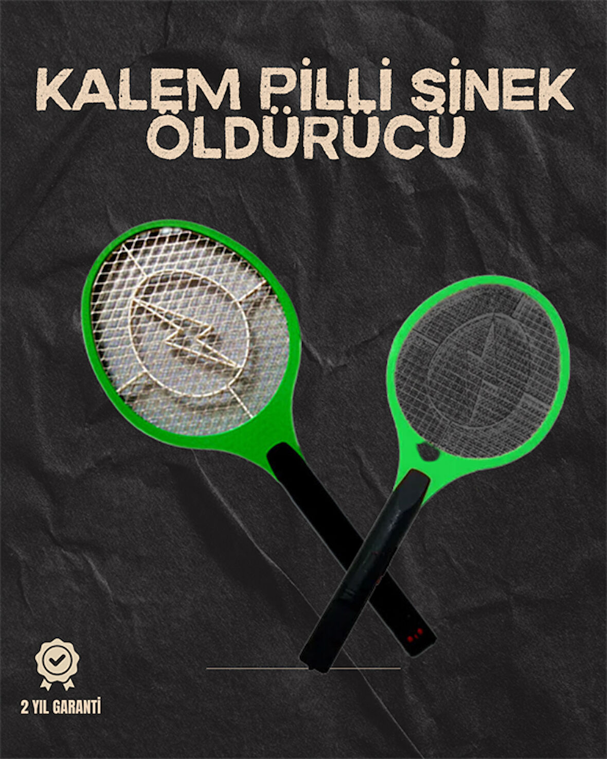 Hafif ve Ergonomik Elektronik Böcek Öldürücü – Güvenlik Koruması ile Pil Kontrollü