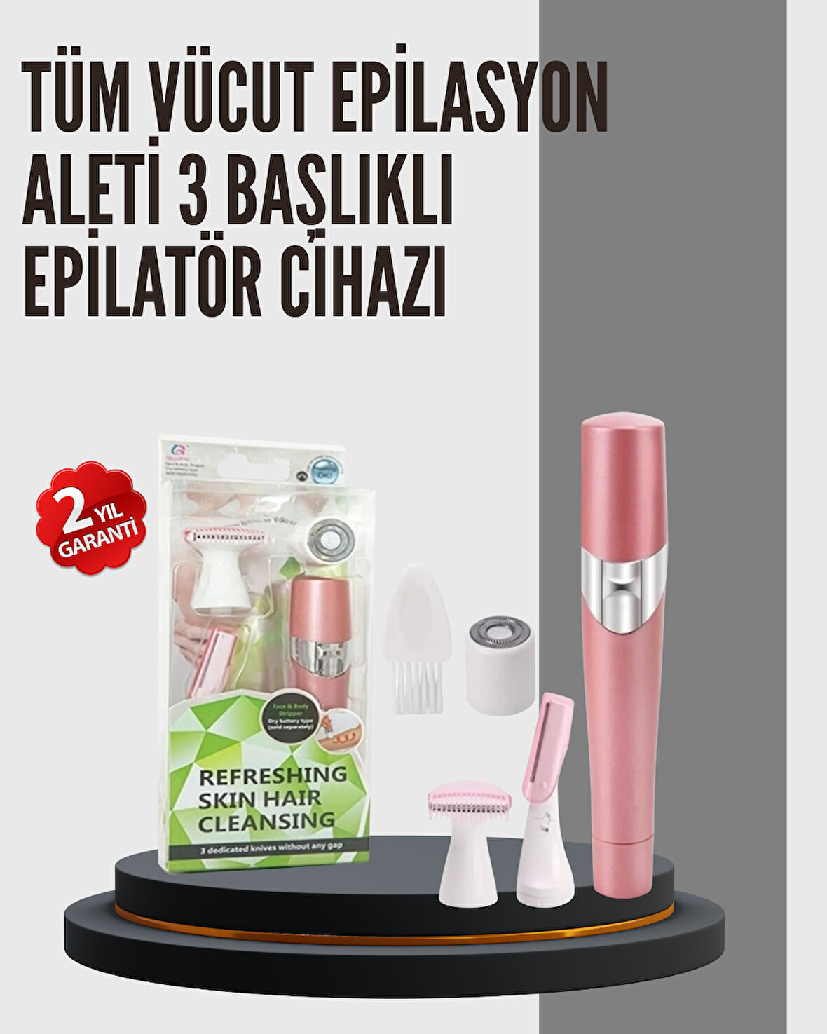 Evde Kolay Epilasyon İçin Taşınabilir Tüy Alma Cihazı