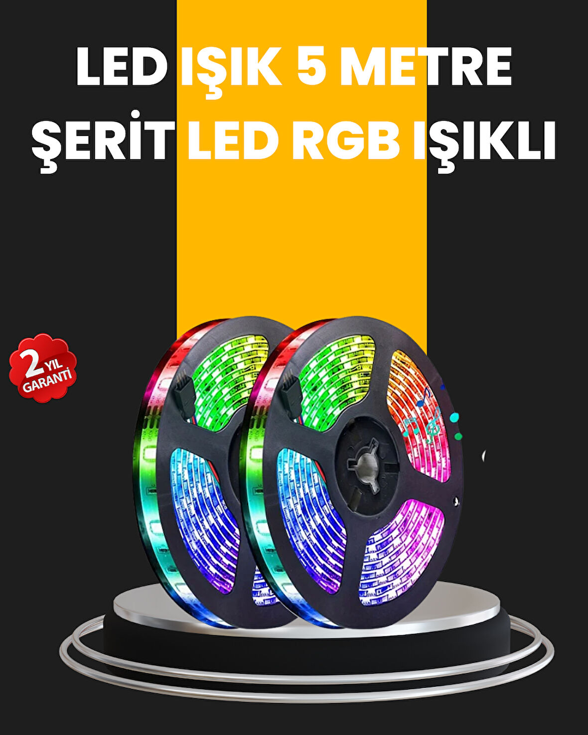 5 Metre Kumandalı Su Geçirmez Şerit LED