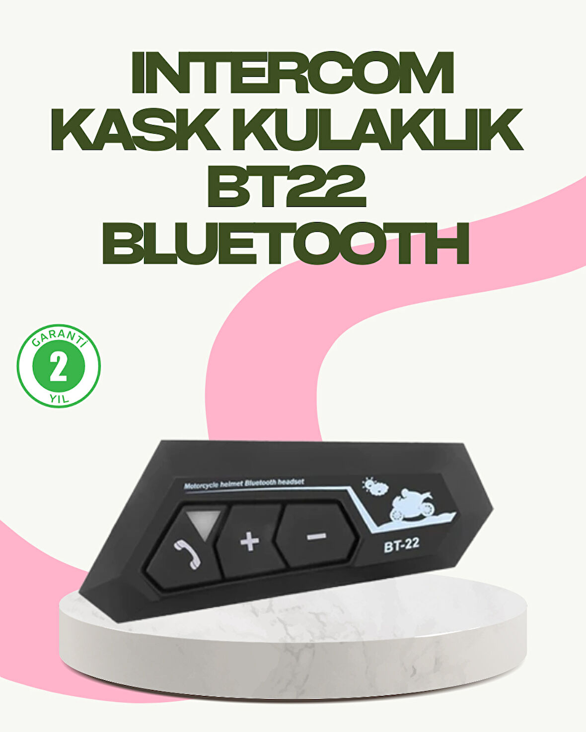 Bluetooth 5.0 EDR Kask Kulaklık Yüksek Ses Kalitesi ve Gürültü Önleme