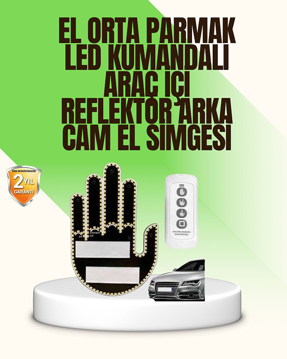 Uzaktan Kumandalı LED El Park Uyarı Cihazı Suya Dayanıklı Enerji Tasarruflu