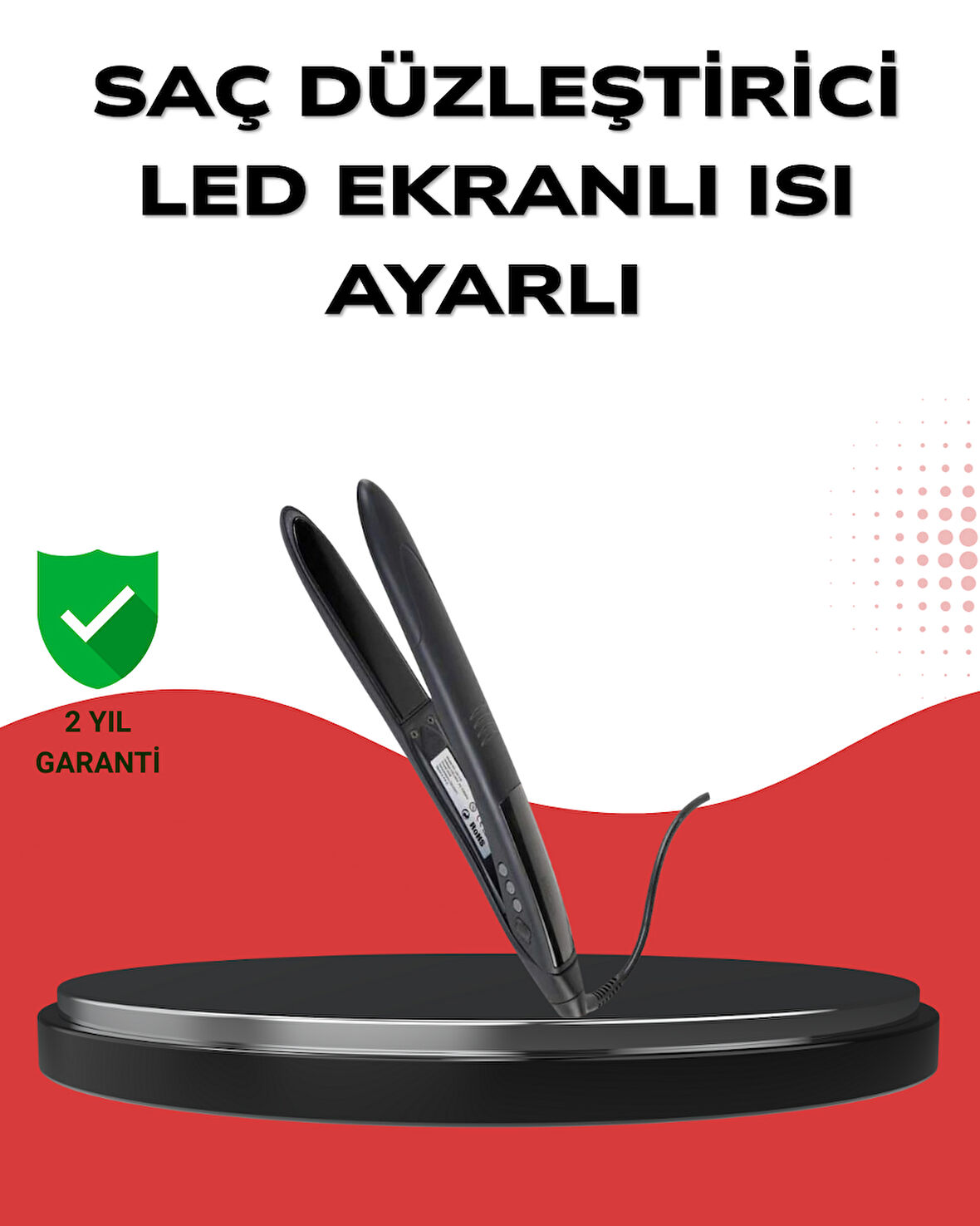 A Kalite Orijinal 2025 Isı Ayarlı Titanyum Seramik Plakalı Profesyonel Saç Düzleştirici