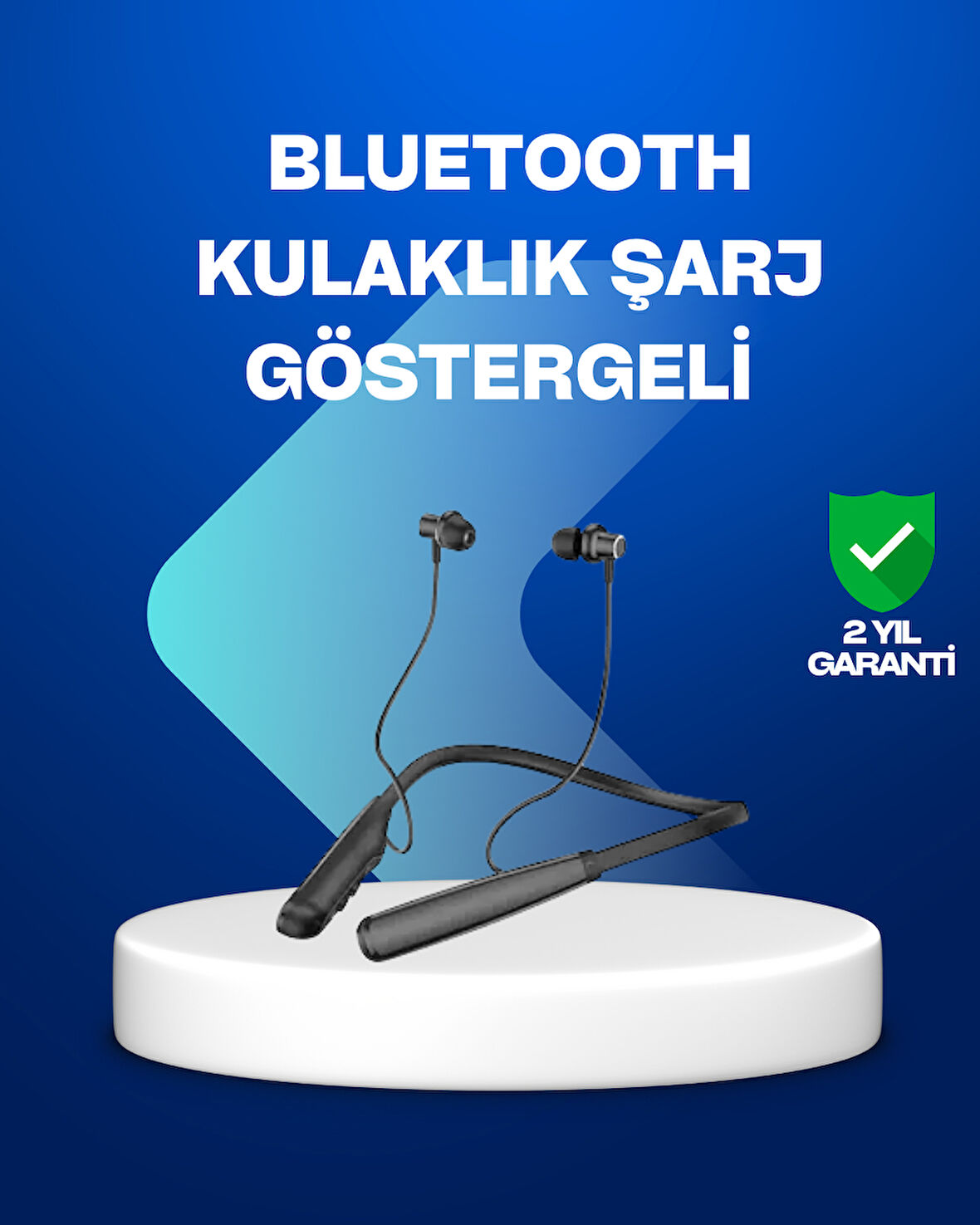 Boyun Askılı Kablosuz Bluetooth Kulaklık – Aktif Gürültü Önleme, LCD Ekranlı