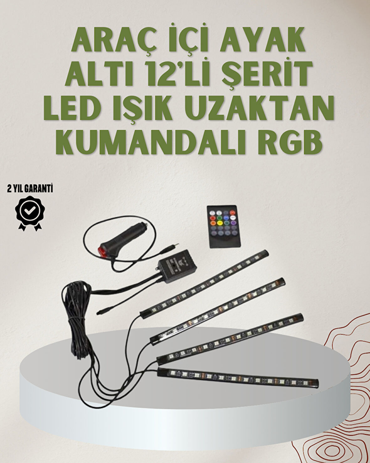 RGB LED Araç İçi Aydınlatma – Kumandalı Sistem