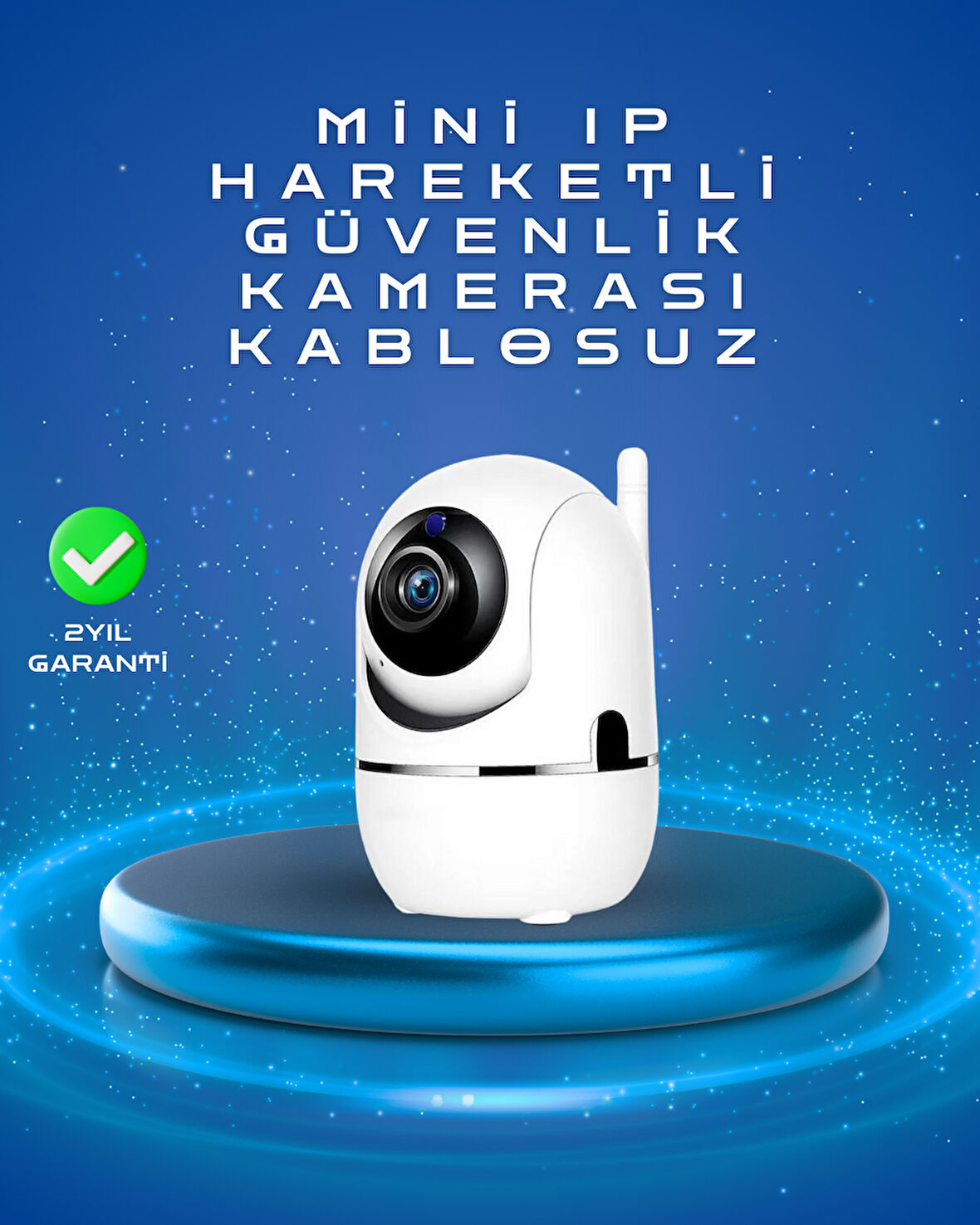 Full HD 1080P Kablosuz Pan & Tilt Güvenlik Kamerası – Hareket Takipli ve İki Yönlü Sesli