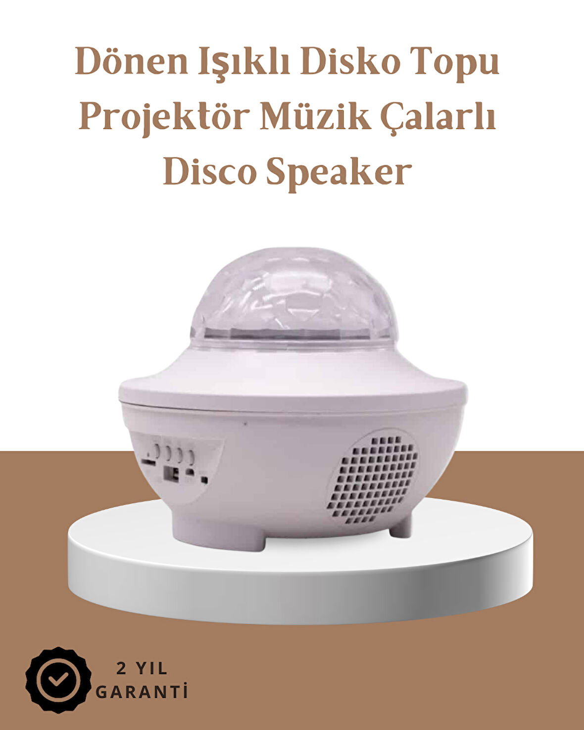 Müzik Ritimli Işık Değişimi & Dönen Dalga Efekti – Galaxy Projektör