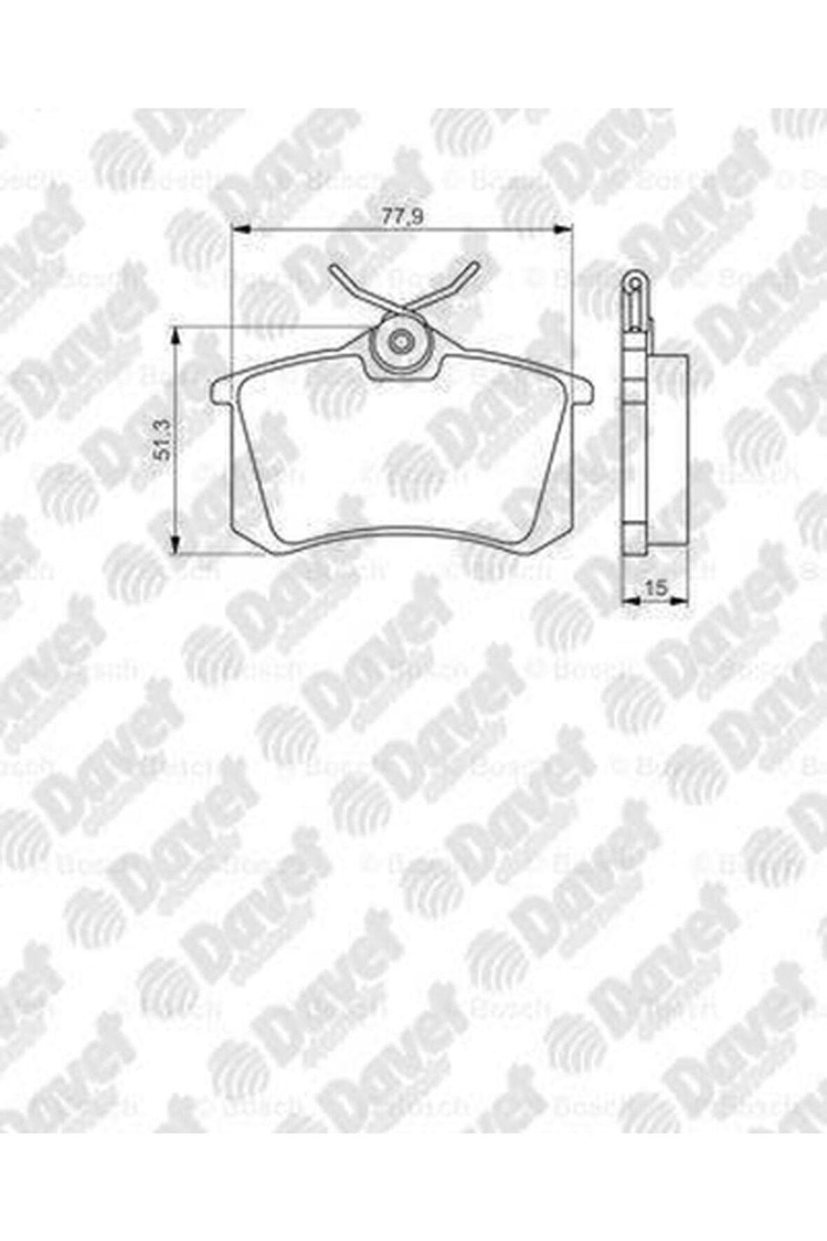 Arka Fren Balatasi Megane Ii-laguna-golf Iii-ıv-passat Iii-polo-c3-c4-p307-audi A3-a4 (87x52,9x15,mm
