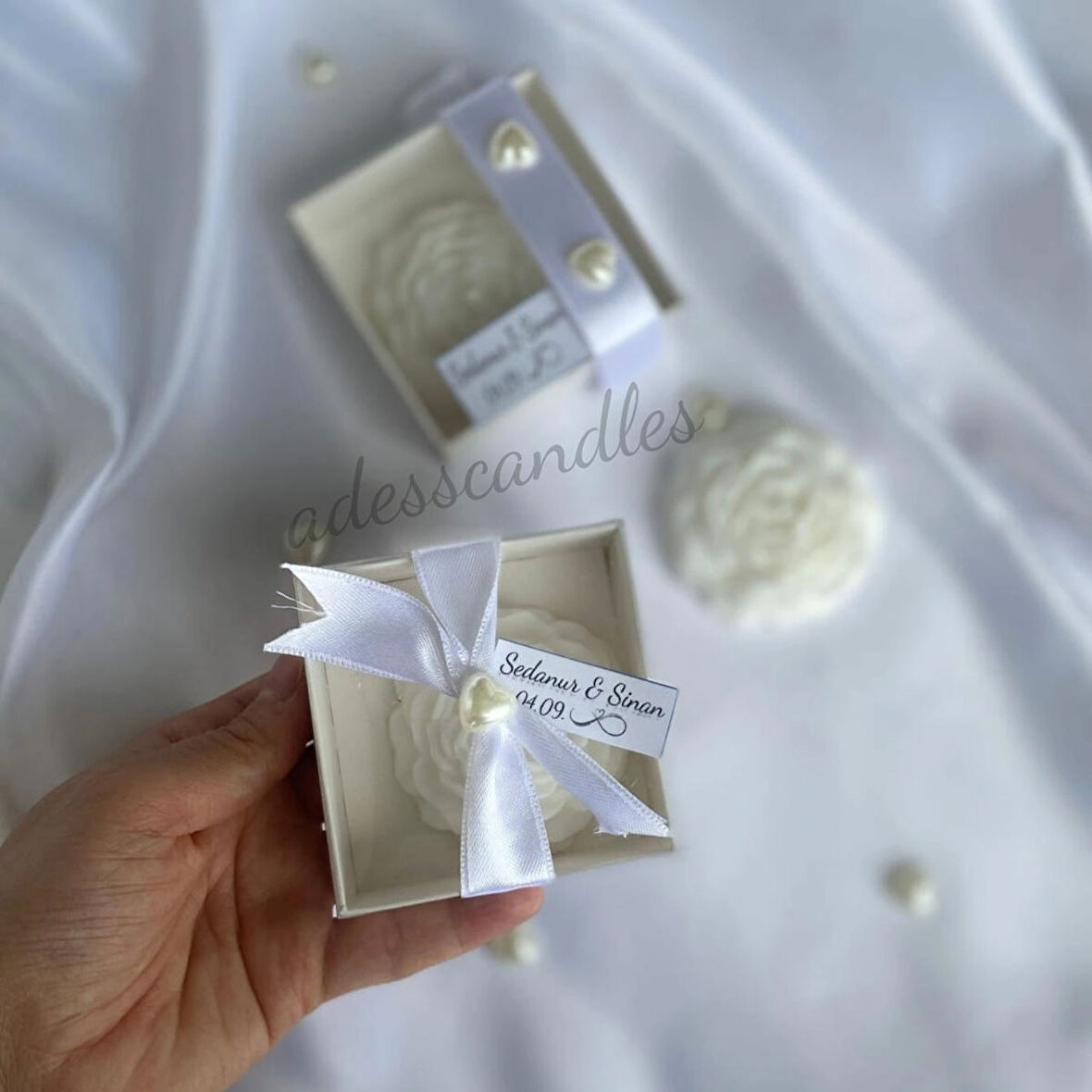  20Adet Kraft Kutu İçerisinde Şakayık Mum,Söz,Kına,Nikah,Nişan,Doğum günü,Düğün Hediyelik