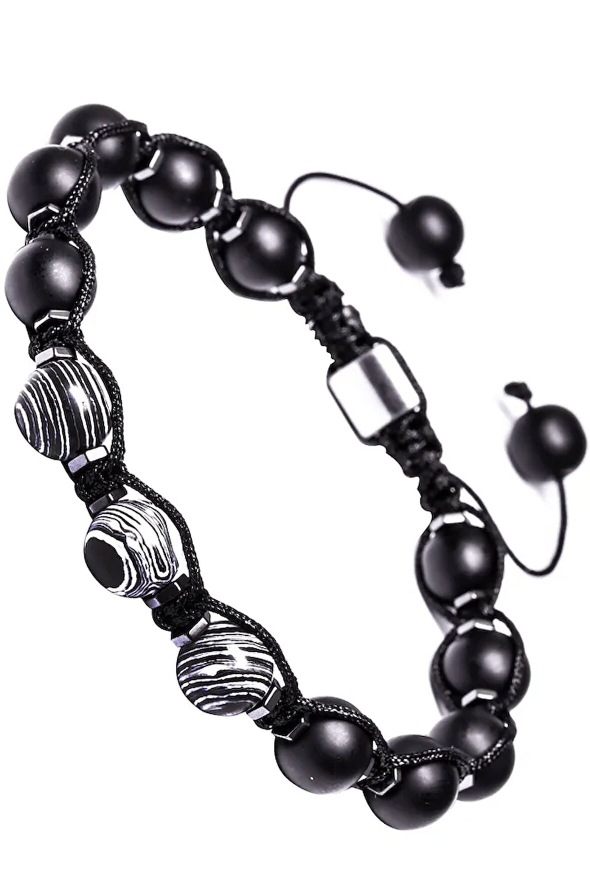 Sertifikalı Doğal Hematit Oniks Malahit Taşı Bileklik