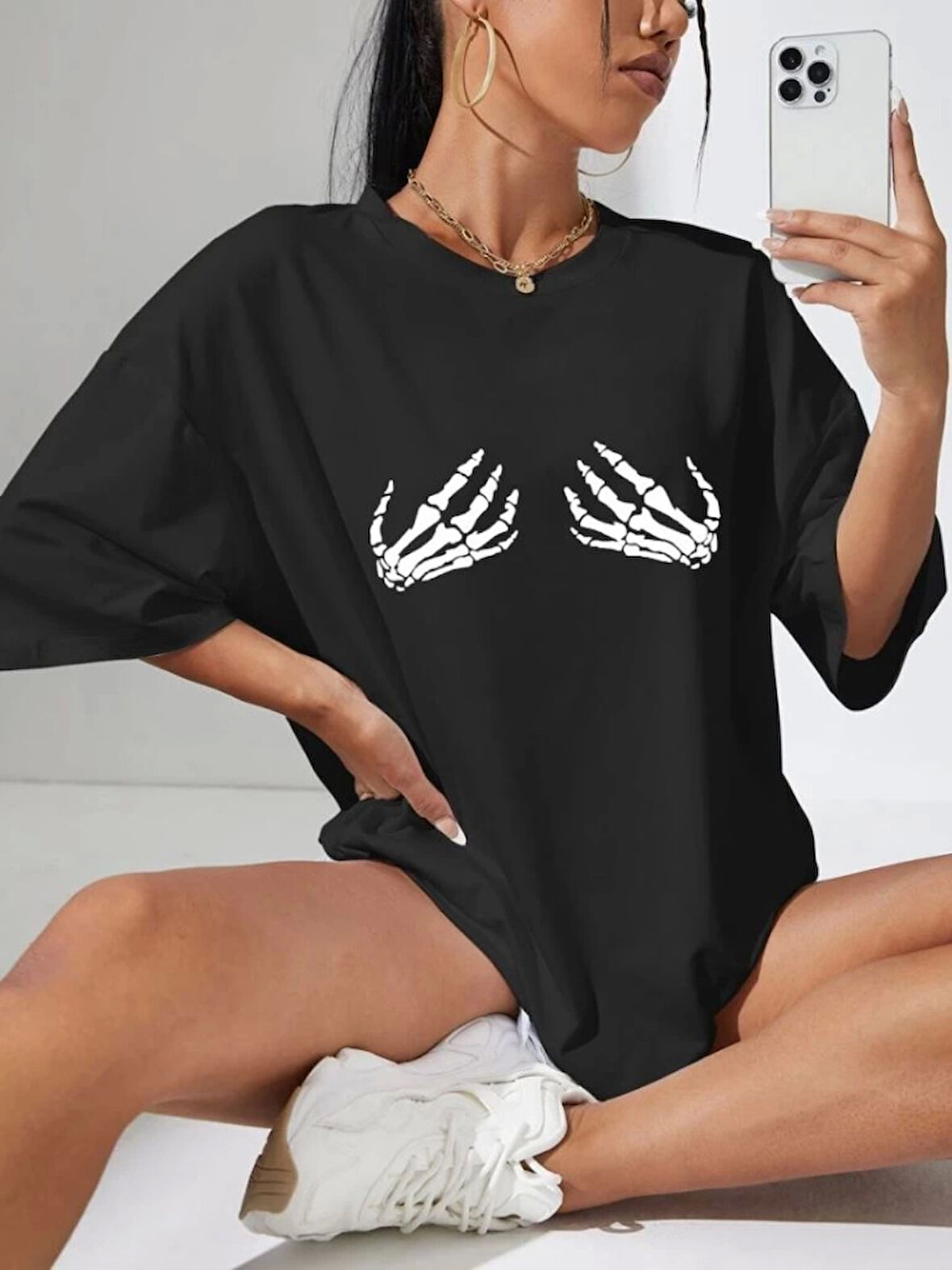 35 AVM Baskılı T-shirt - Siyah