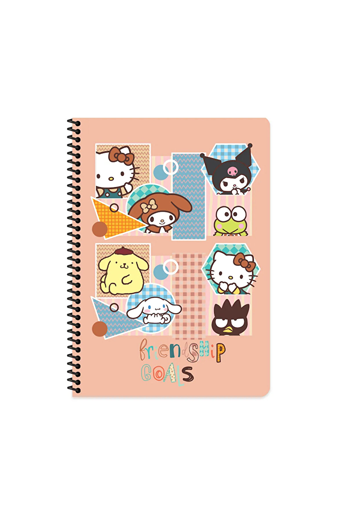 Keskin Color Hello Kitty and Friends Çizgili Defter | 16,5 x 22,5 cm | Spiralli – 80 Yaprak