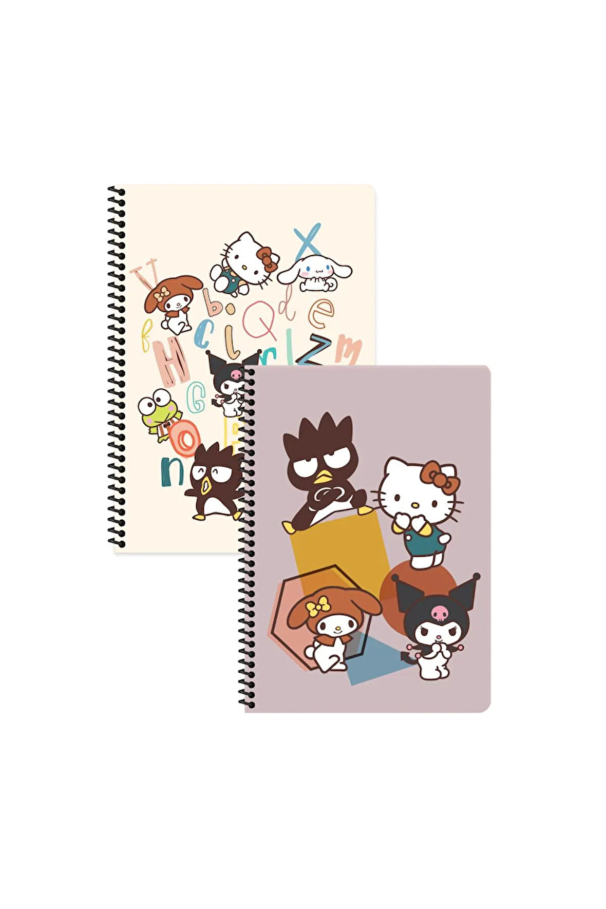 Keskin Color Hello Kitty and Friends Çizgili Defter 2 Adet | 16,5 x 22,5 cm | Spiralli – 80 Yaprak