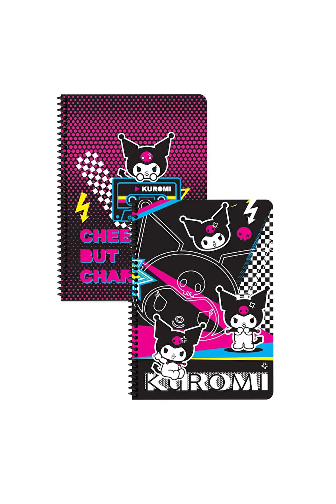 Keskin Color Kuromi Kareli Defter Seti 2 Adet | 16,5 x 22,5 cm | Spiralli – 80 Yaprak