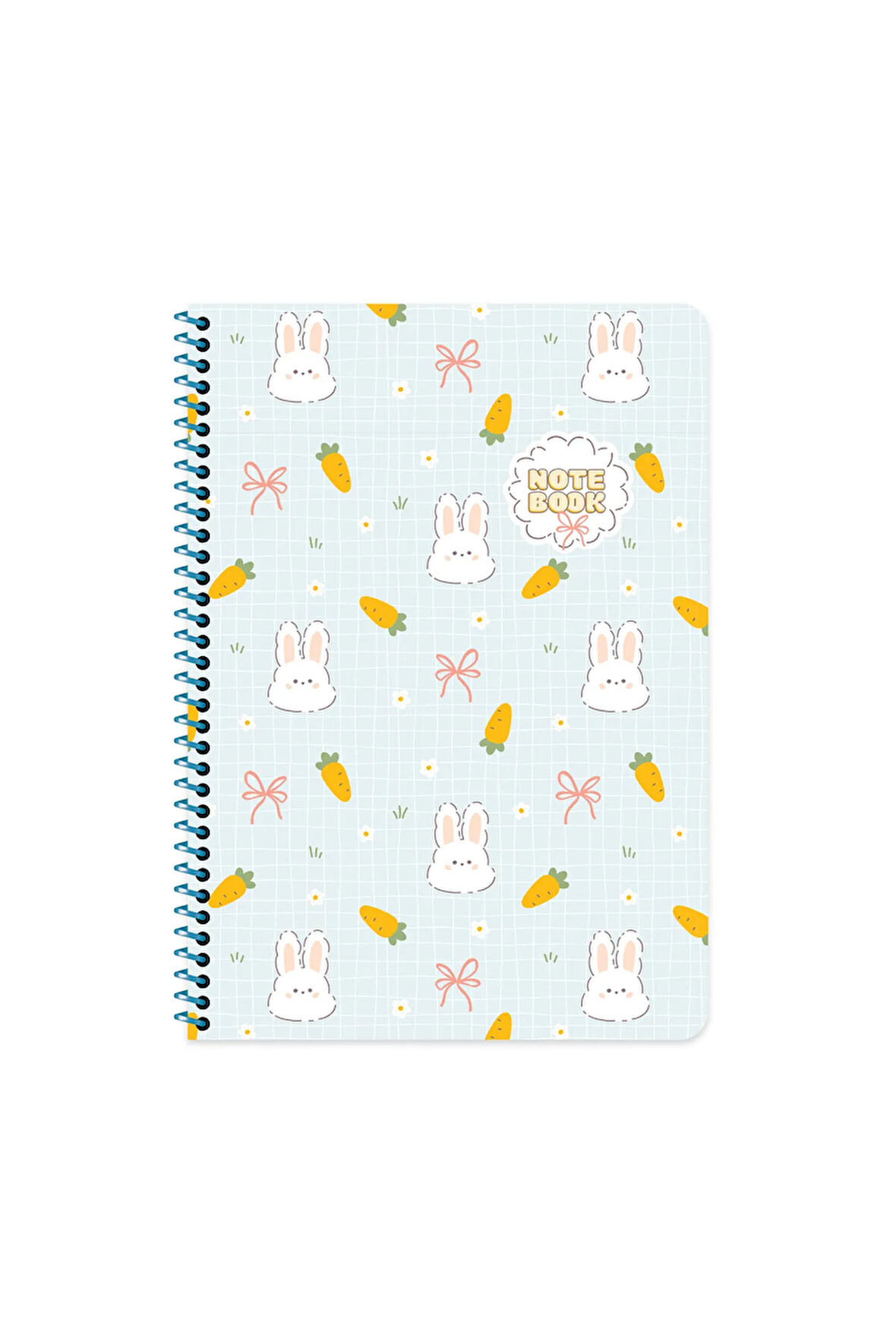 Keskin Color Kawaii Çizgili Stickerli Defter | 16,5 x 22,5 cm | Spiralli – 80 Yaprak