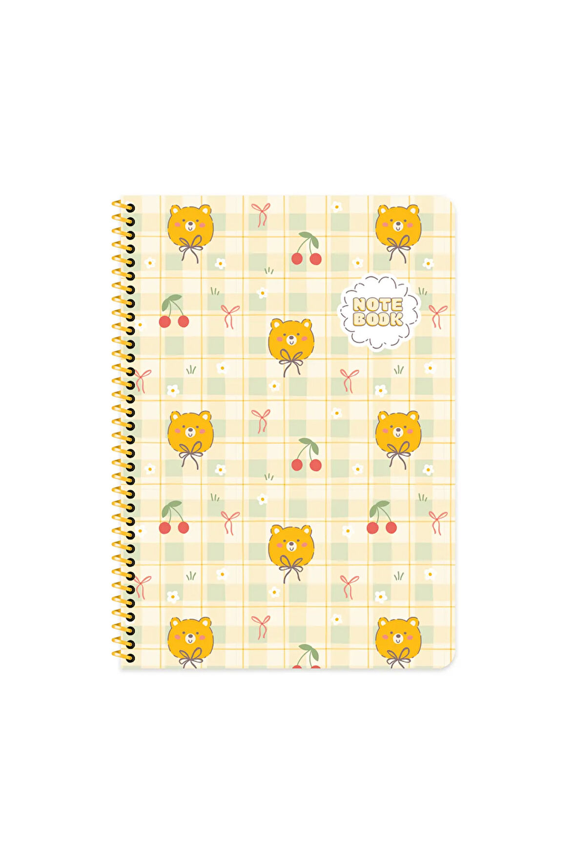 Keskin Color Kawaii Çizgili Stickerli Defter | 16,5 x 22,5 cm | Spiralli – 80 Yaprak