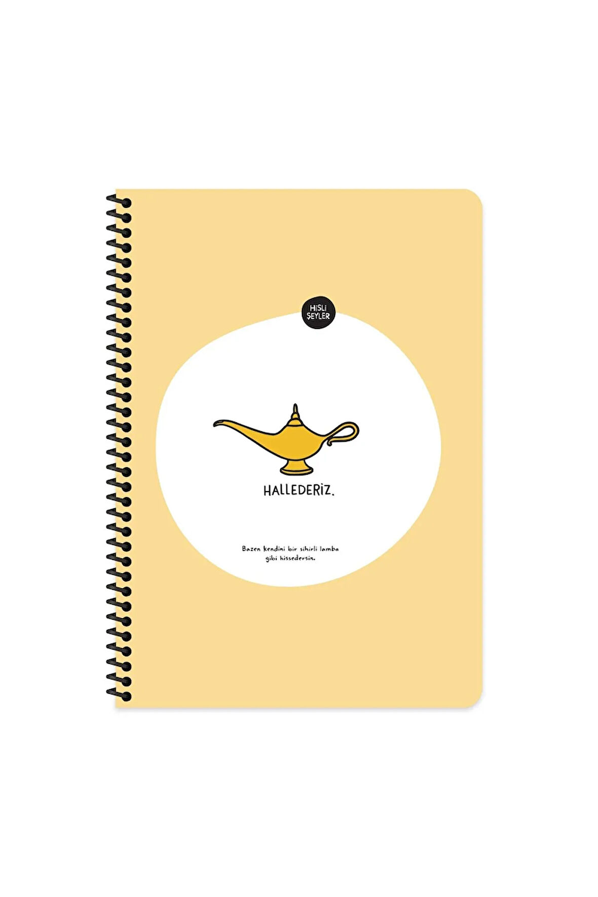 Hisli Şeyler A4 Çizgili Spiralli Stickerli Defter Hallederiz
