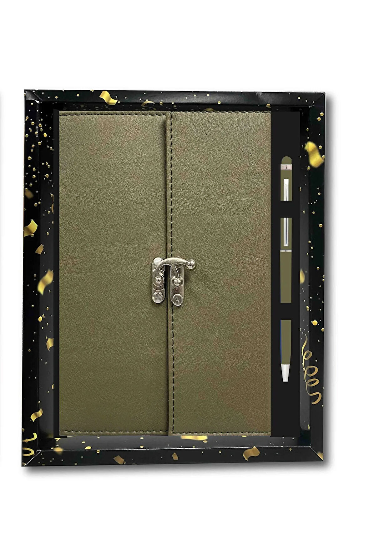Atakids Lizy Vintage Deri Hediyelik, Vip Defter ve Kalem Seti
