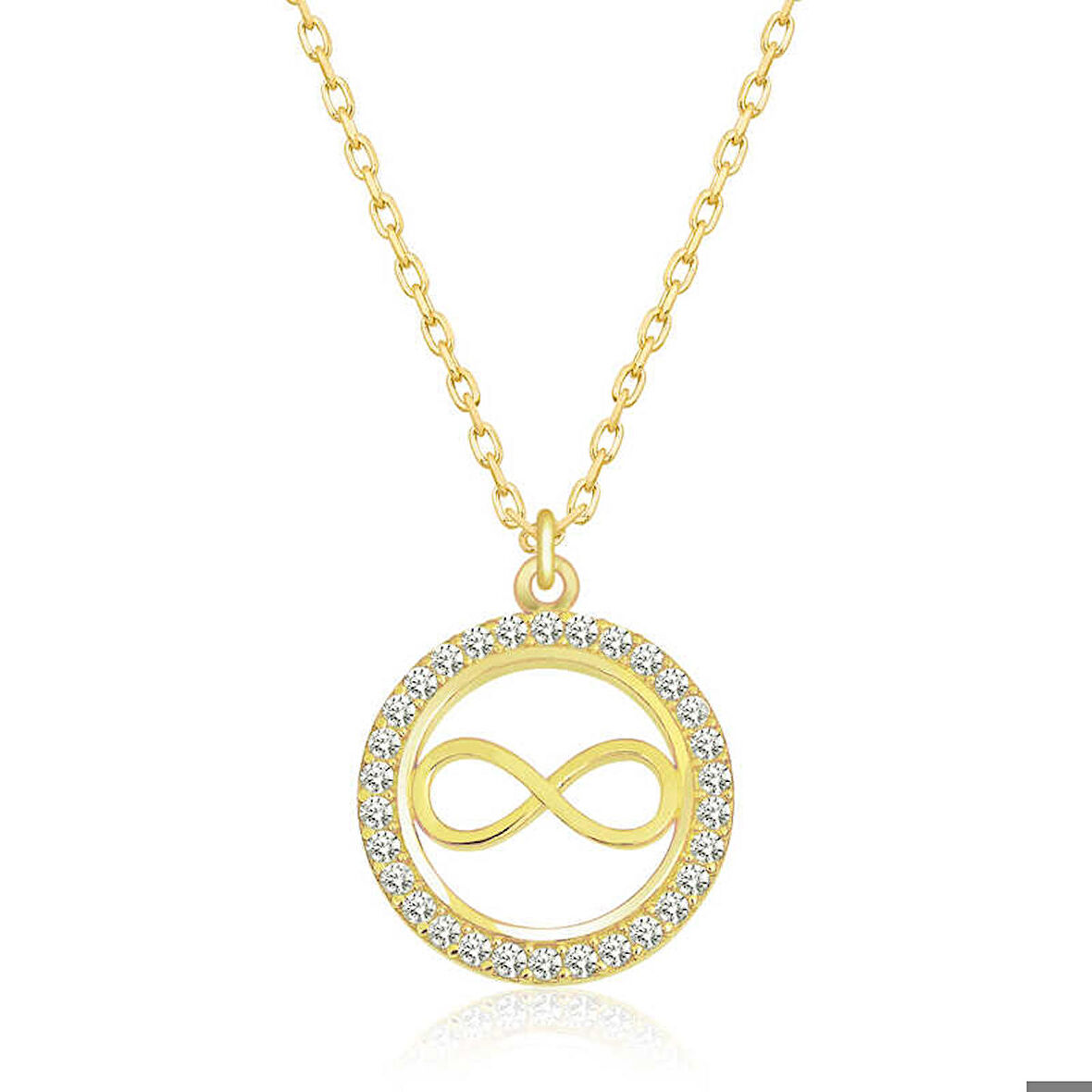 Gümüş Gold Minik Sonsuzluk Bayan Kolye