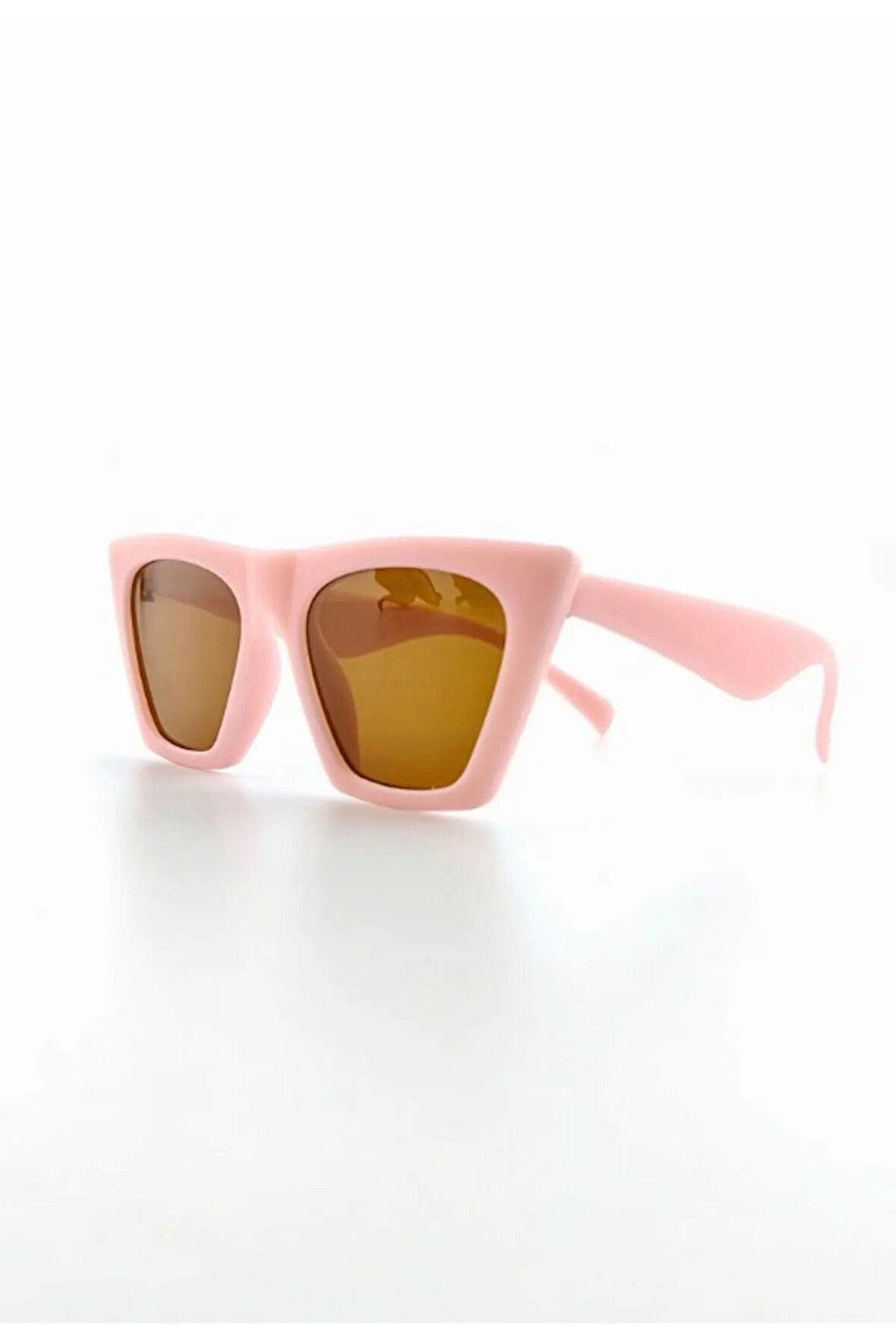 Sevimli Çocuk Güneş Gözlüğü Pembe Çekik Çerçeve UV 400 Korumalı CE Belgeli Kids Çocuk Güneş Gözlüğü