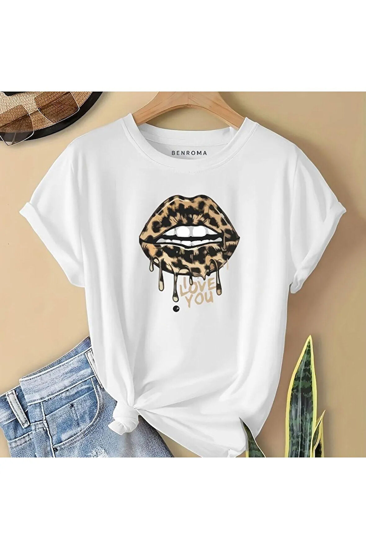 LEOPAR DUDAK BASKILI  ÇOCUK TİŞÖRT