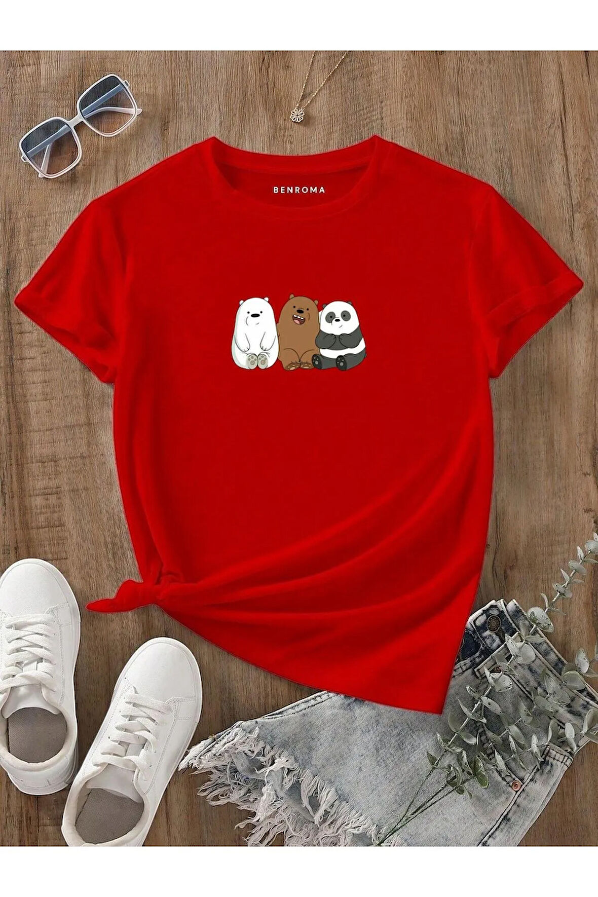 3 LÜ AYI BASKILI  ÇOCUK TİŞÖRT