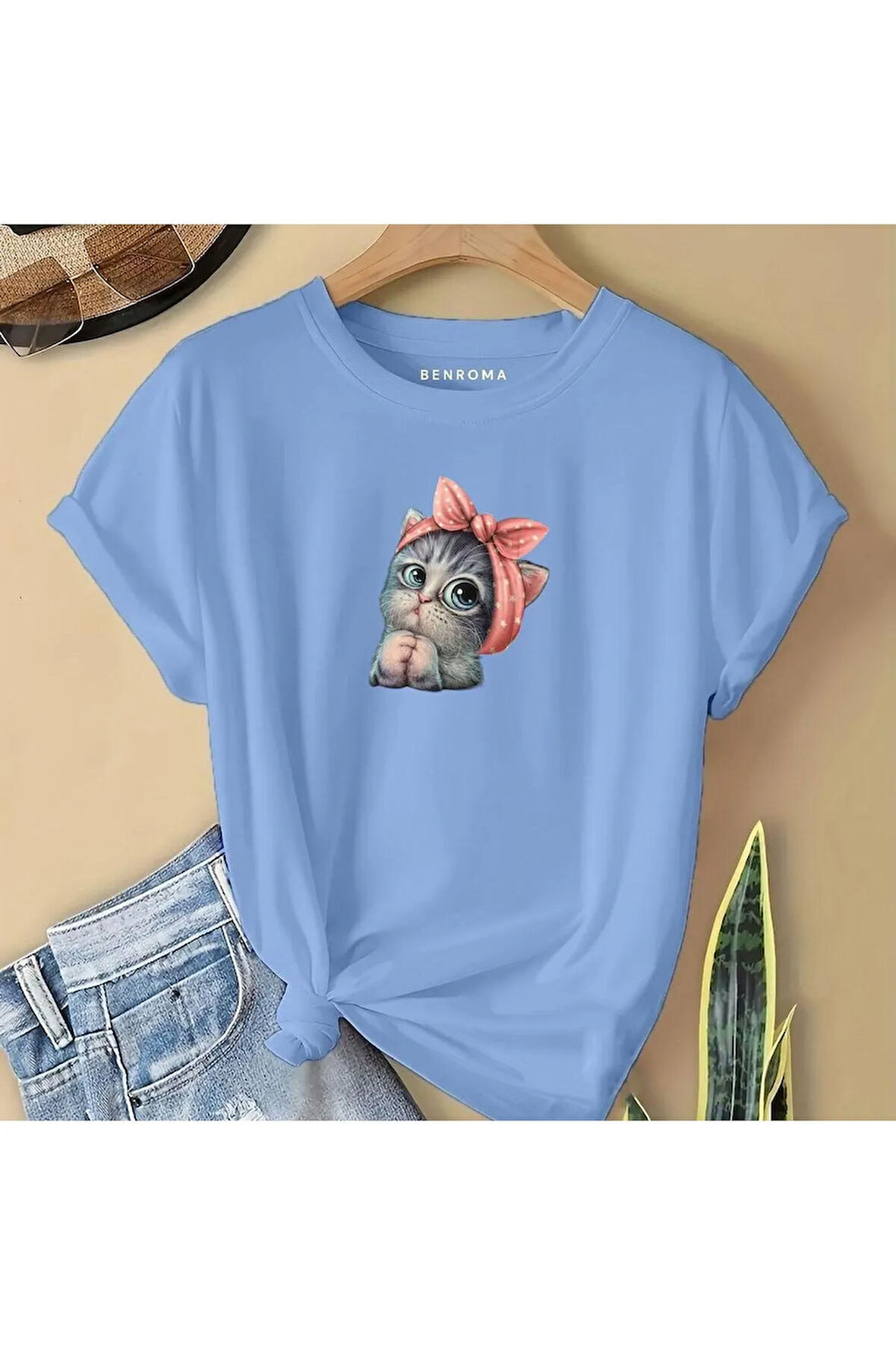 MİNNOŞ KEDİ BASKILI  ÇOCUK TİŞÖRT