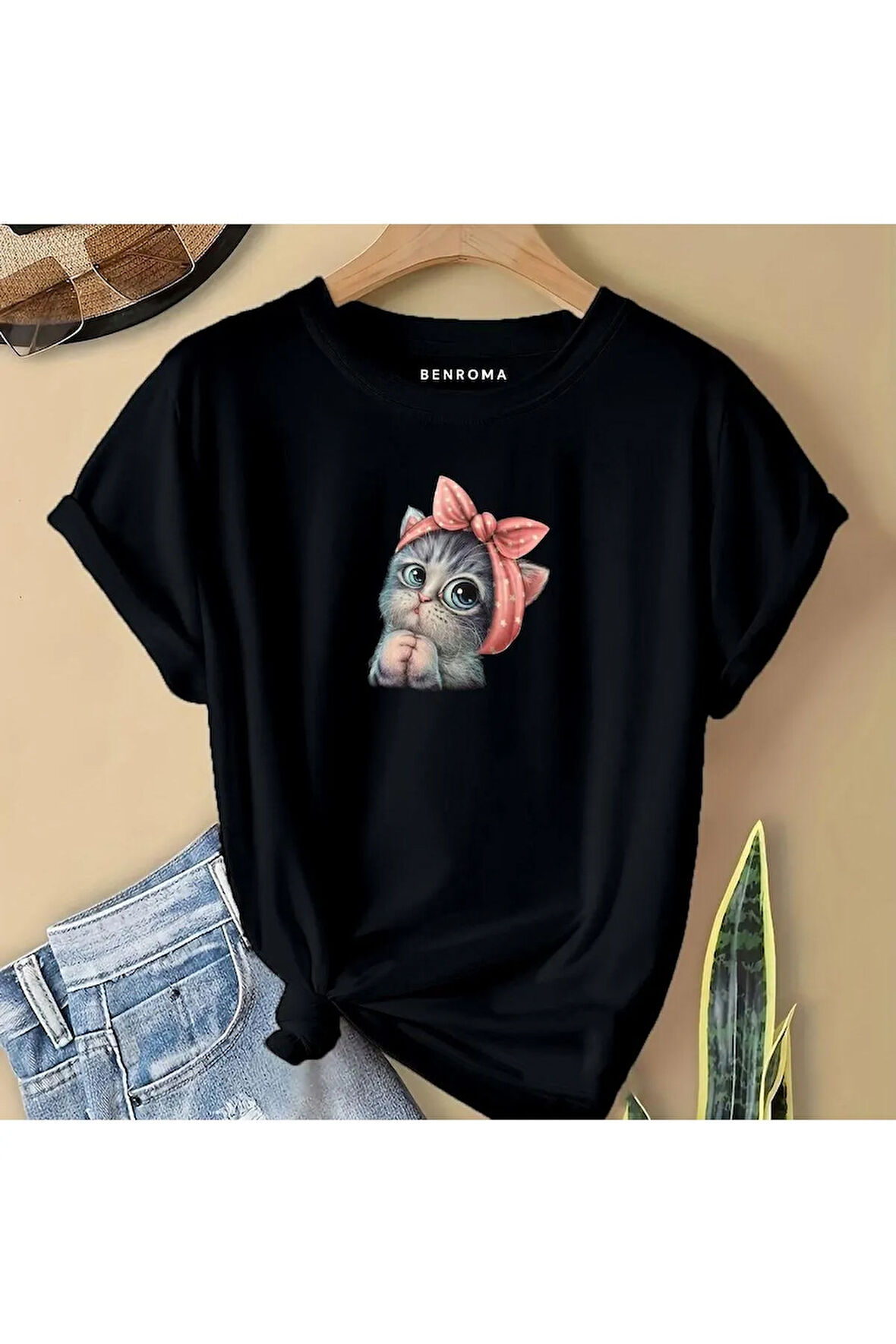 MİNNOŞ KEDİ BASKILI  ÇOCUK TİŞÖRT