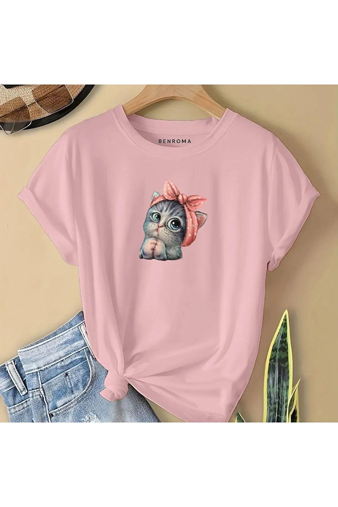 MİNNOŞ KEDİ BASKILI  ÇOCUK TİŞÖRT
