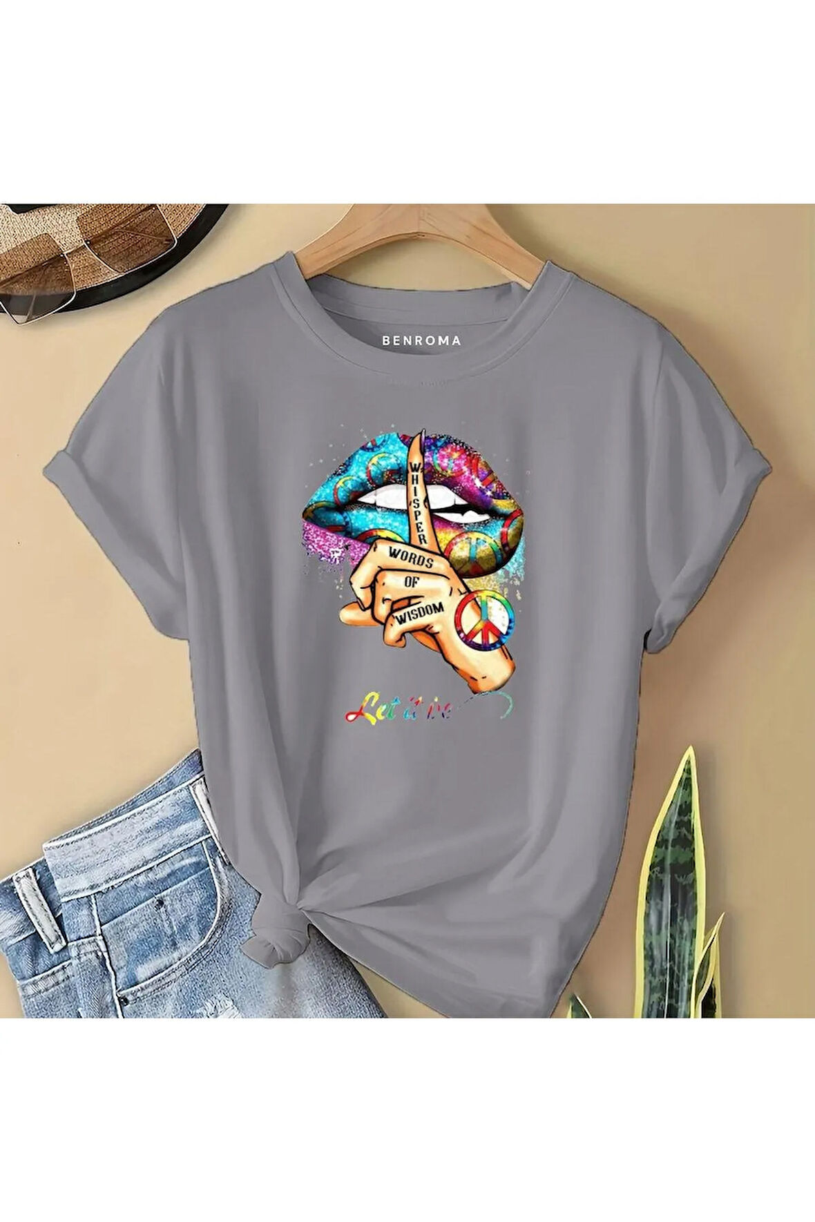 RENKLİ DUDAK  BASKILI  ÇOCUK TİŞÖRT