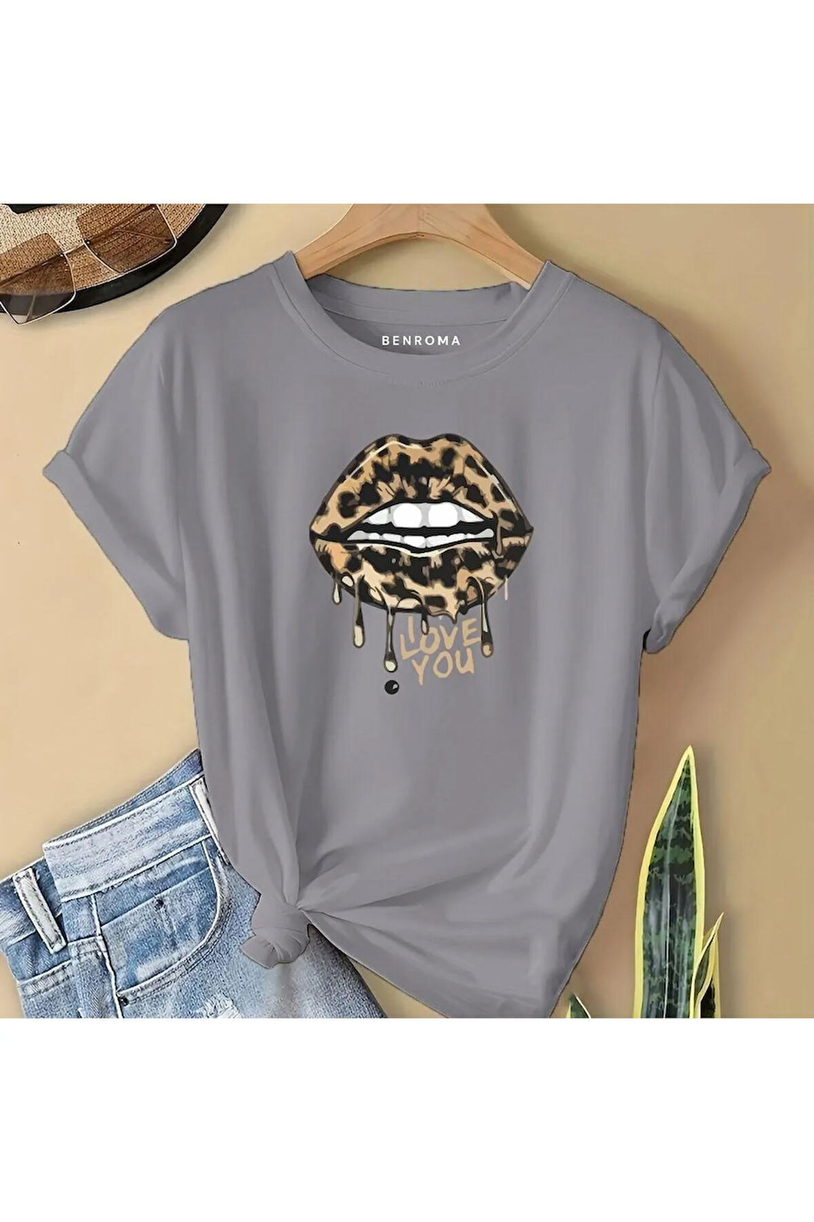 LEOPAR DUDAK BASKILI  ÇOCUK TİŞÖRT