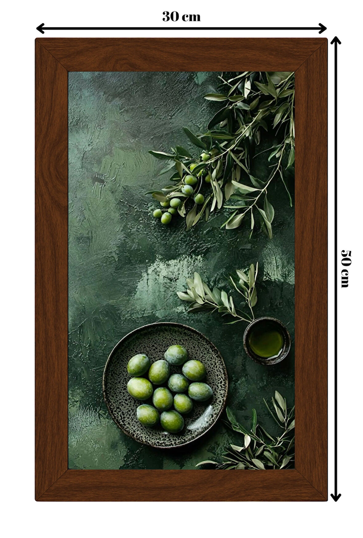 SERAMİK ÜZERİNE AHŞAP ÇERÇEVELİ 30x50cm TABLO NO:69