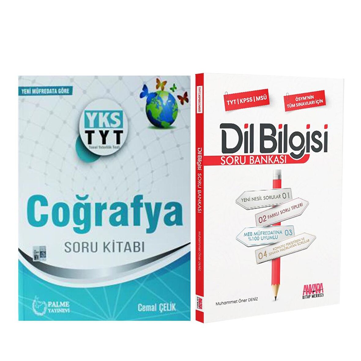 Palme TYT Coğrafya ve AKM Dil Bilgisi Soru Bankası Seti 2 Kitap