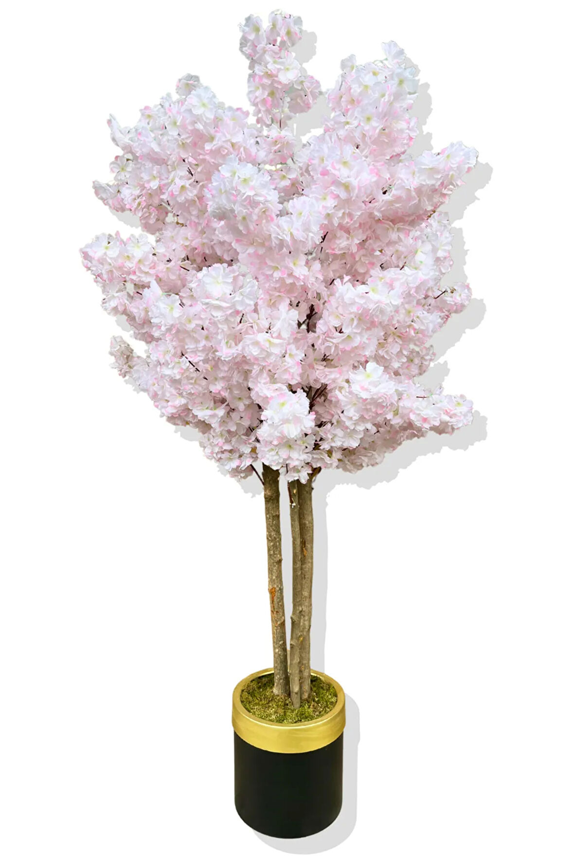 Yapay Ağaç Bahar Dalı 160 Cm Gold Kemerli Saksı