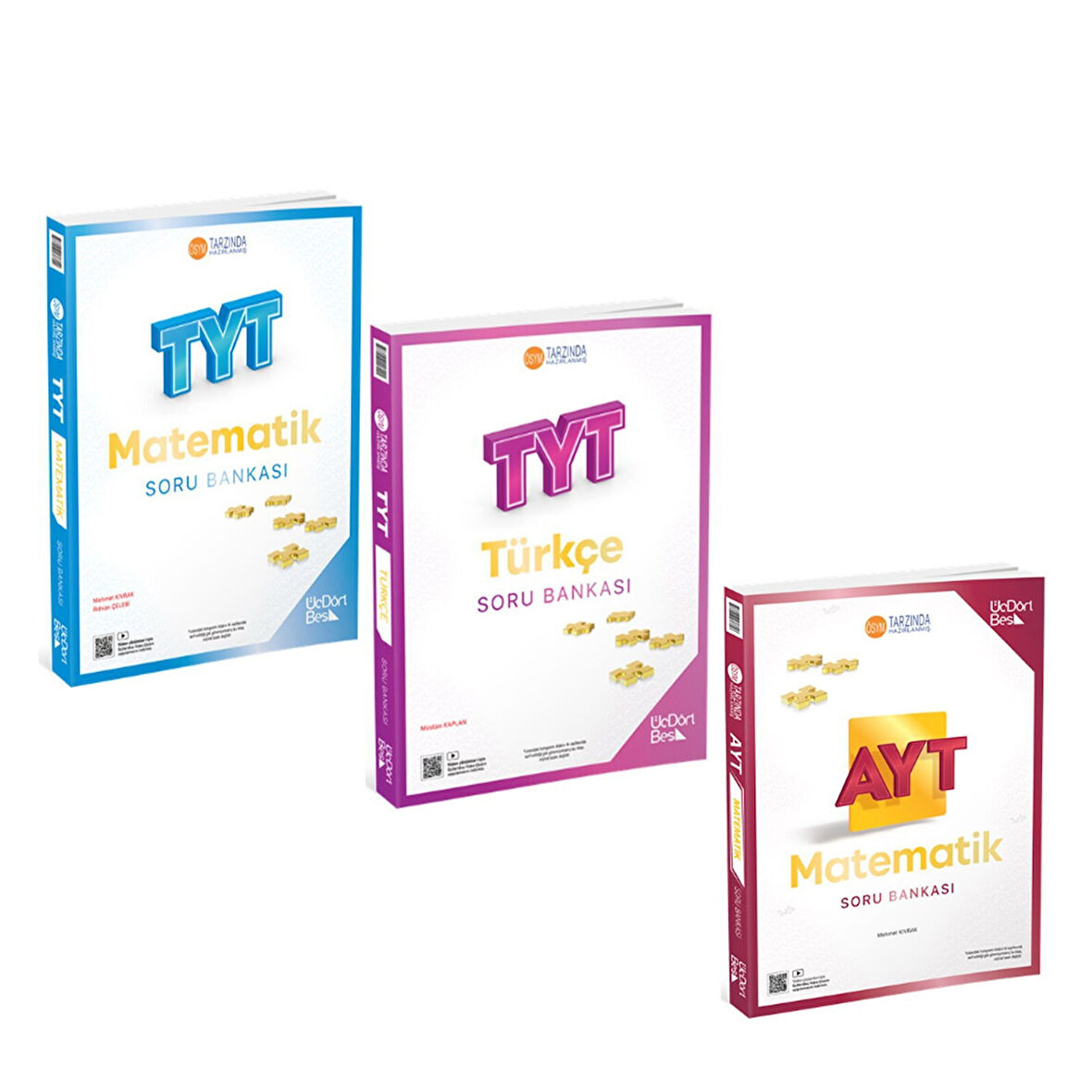 Üç Dört Beş TYT Matematik ile Türkçe ve AYT Edebiyat Soru Bankası 3 Kitap Set