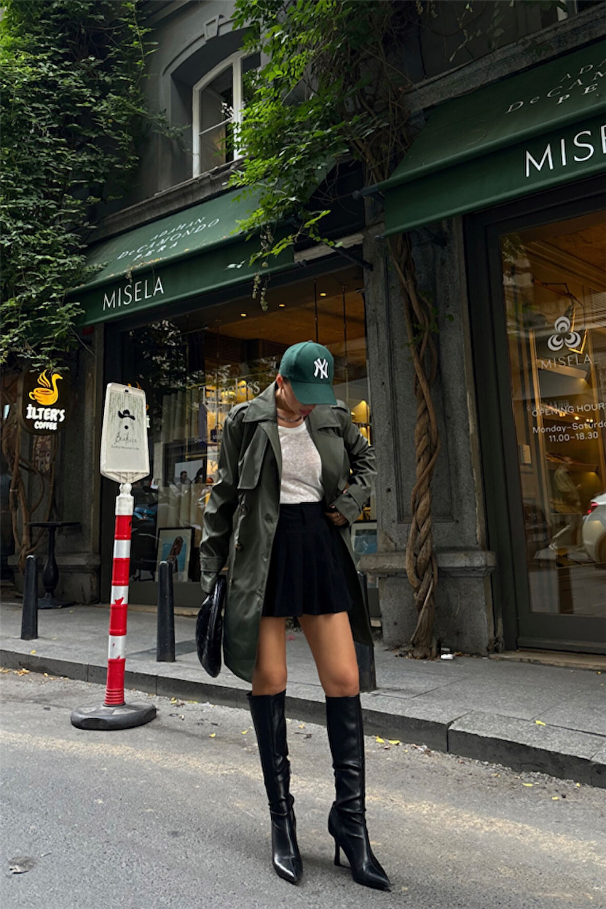 Aesco TRENCH KISA ŞANEL BOY - Haki