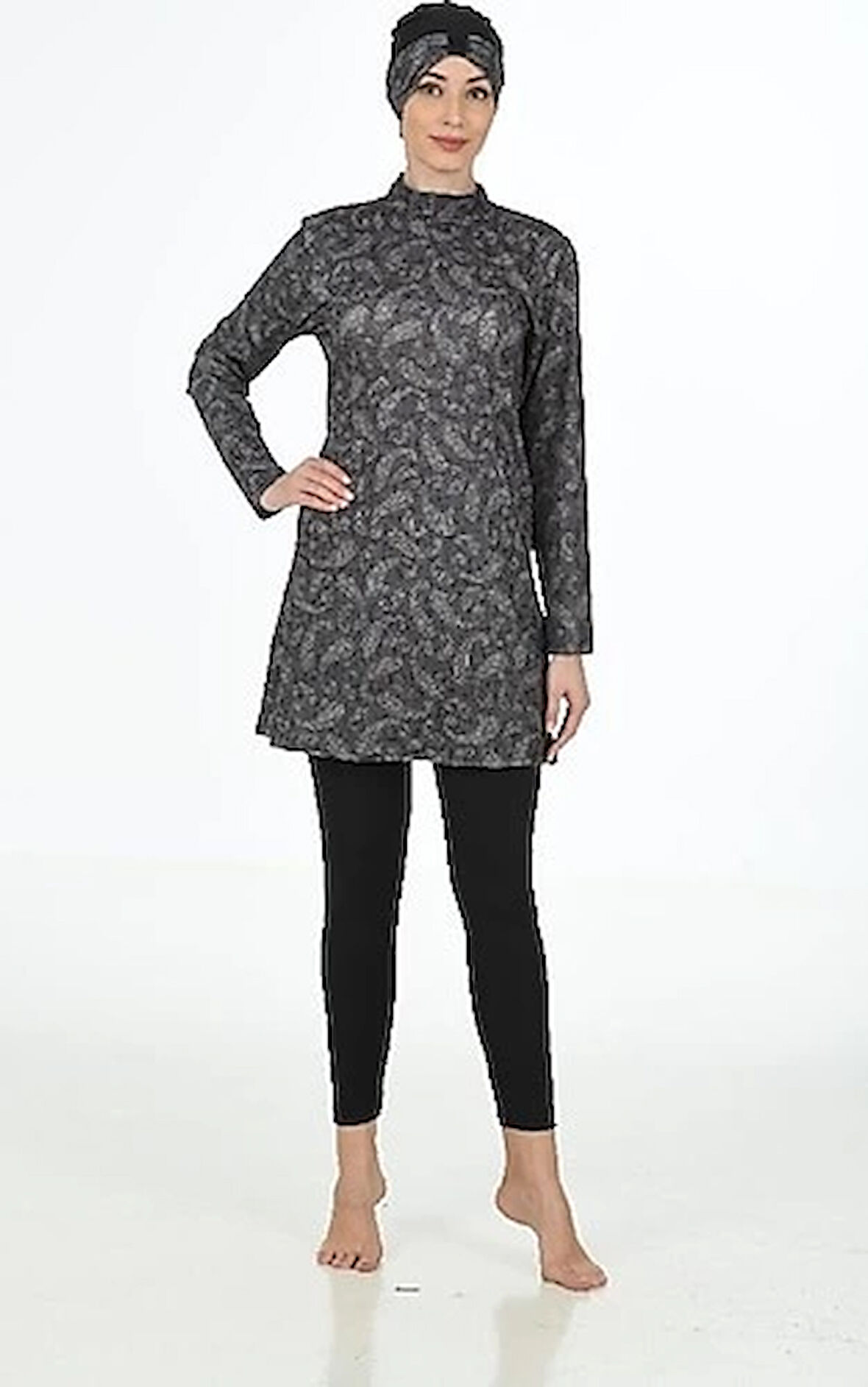 Aesco Fantasy 3321 kadin  Desenli Tesettür Mayo