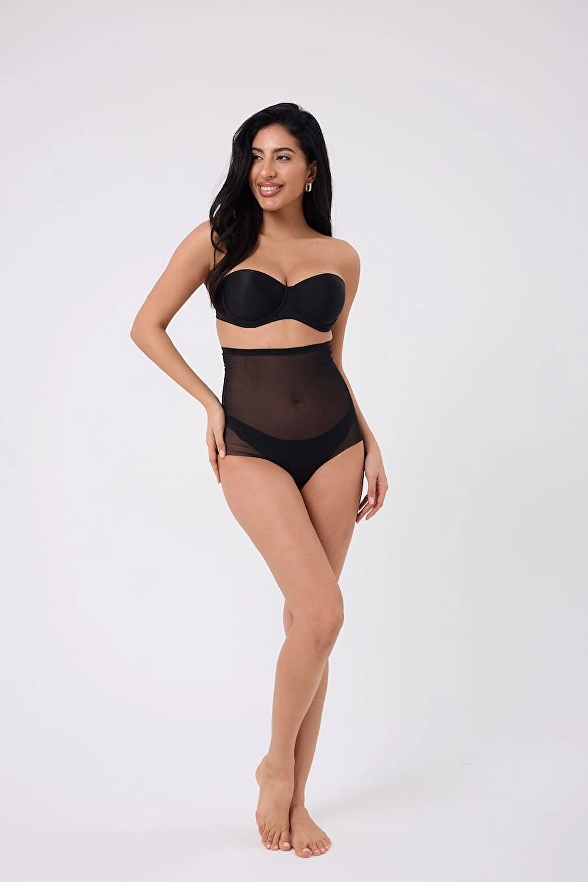 Aesco Freshness 0006 Lazer Kesim Tül Yüksek Bel Slip Korse