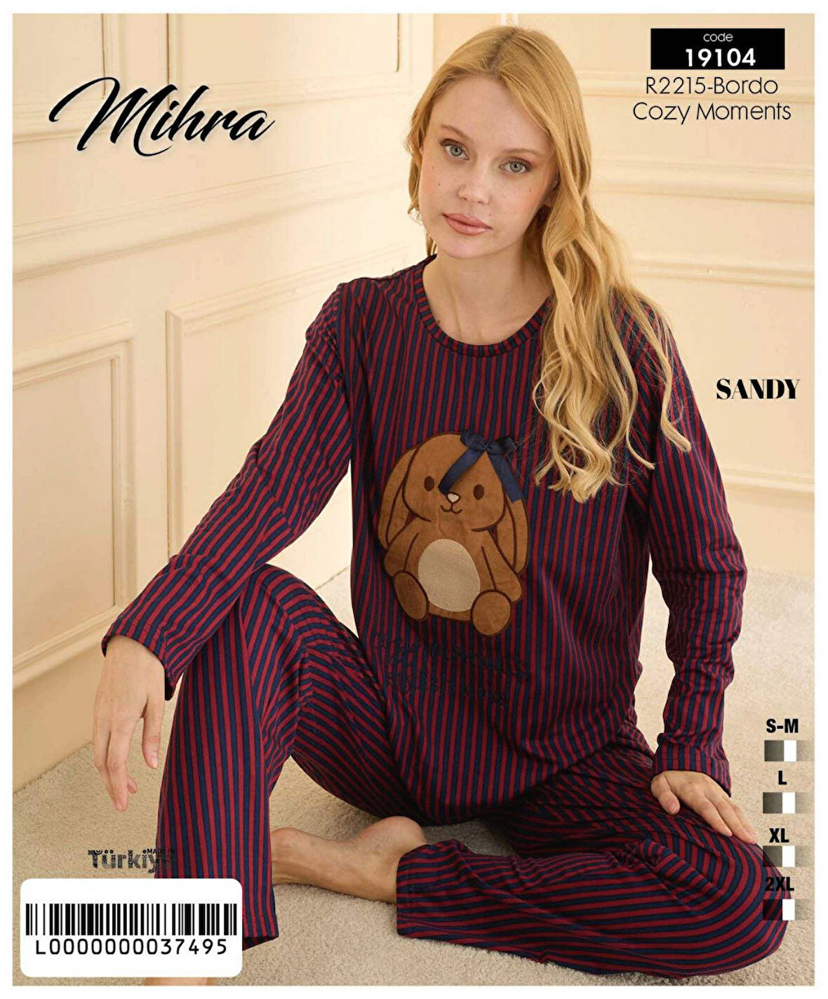 Aesco Mihra 19104 Kadın Uzun Kol Pijama Takımı