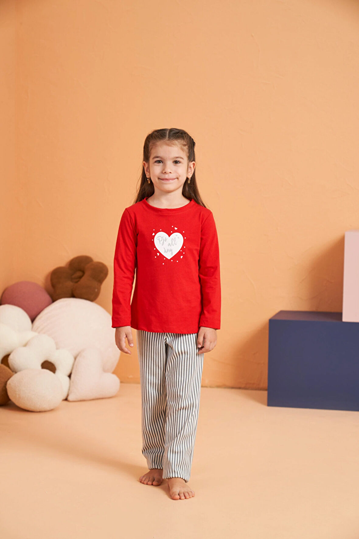 Aesco Pjs 28063 Çocuk Sıfır Yaka Pijama Takımı