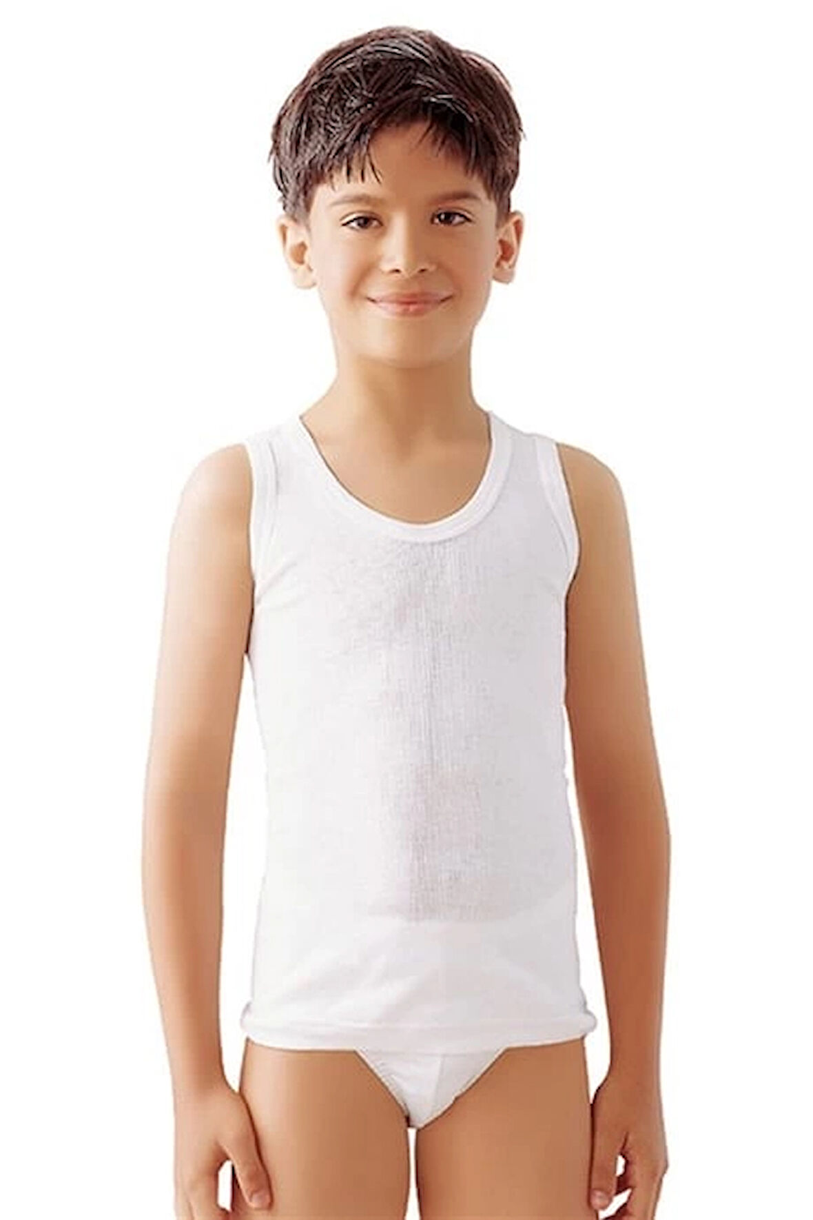 Aesco Çift Kaplan 775 Ribana Kumaş Erkek Çocuk Atlet