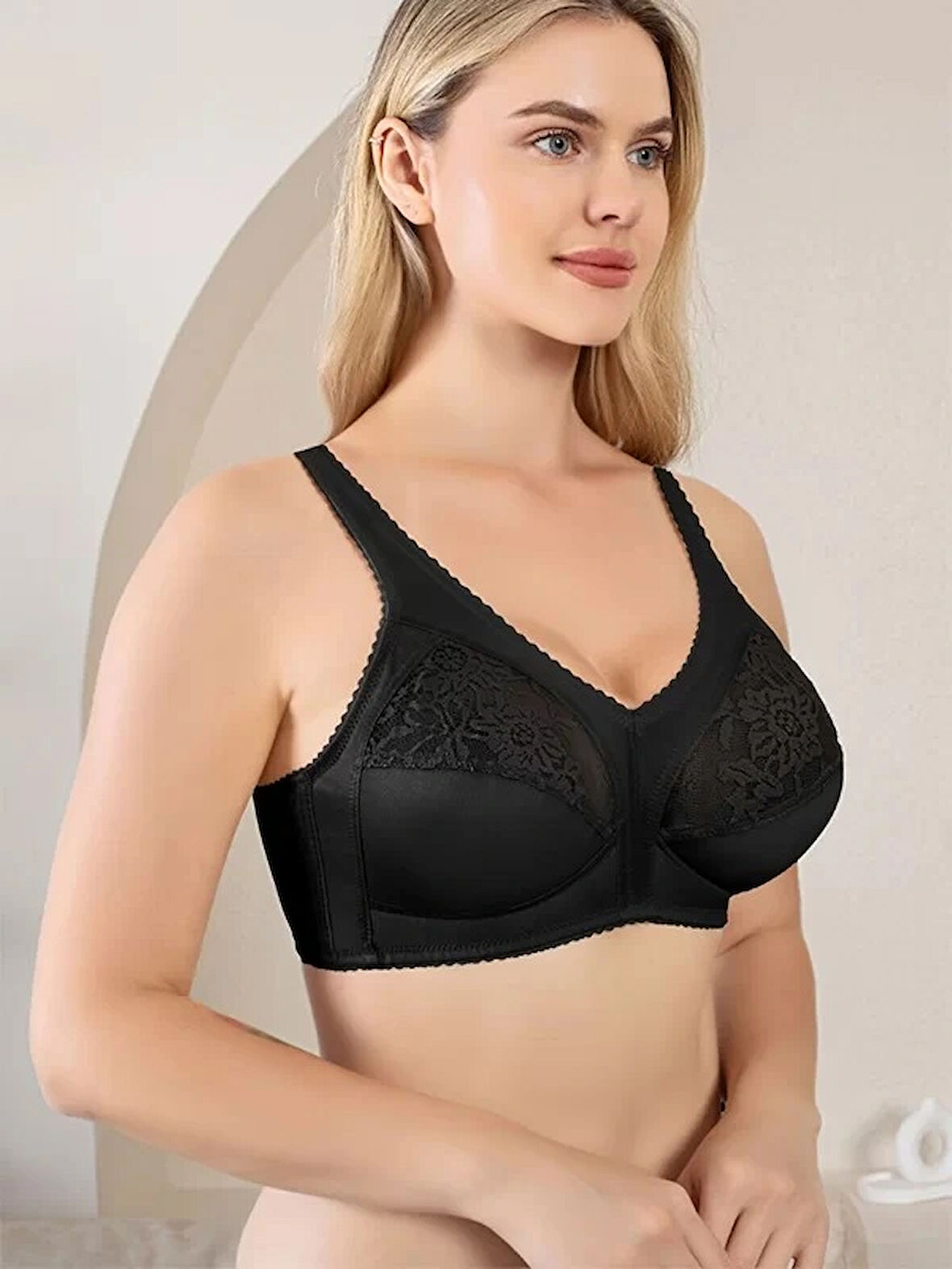 Aesco Nurteks 1060 Kadın Dantel Detaylı Toparlayıcı Sütyen