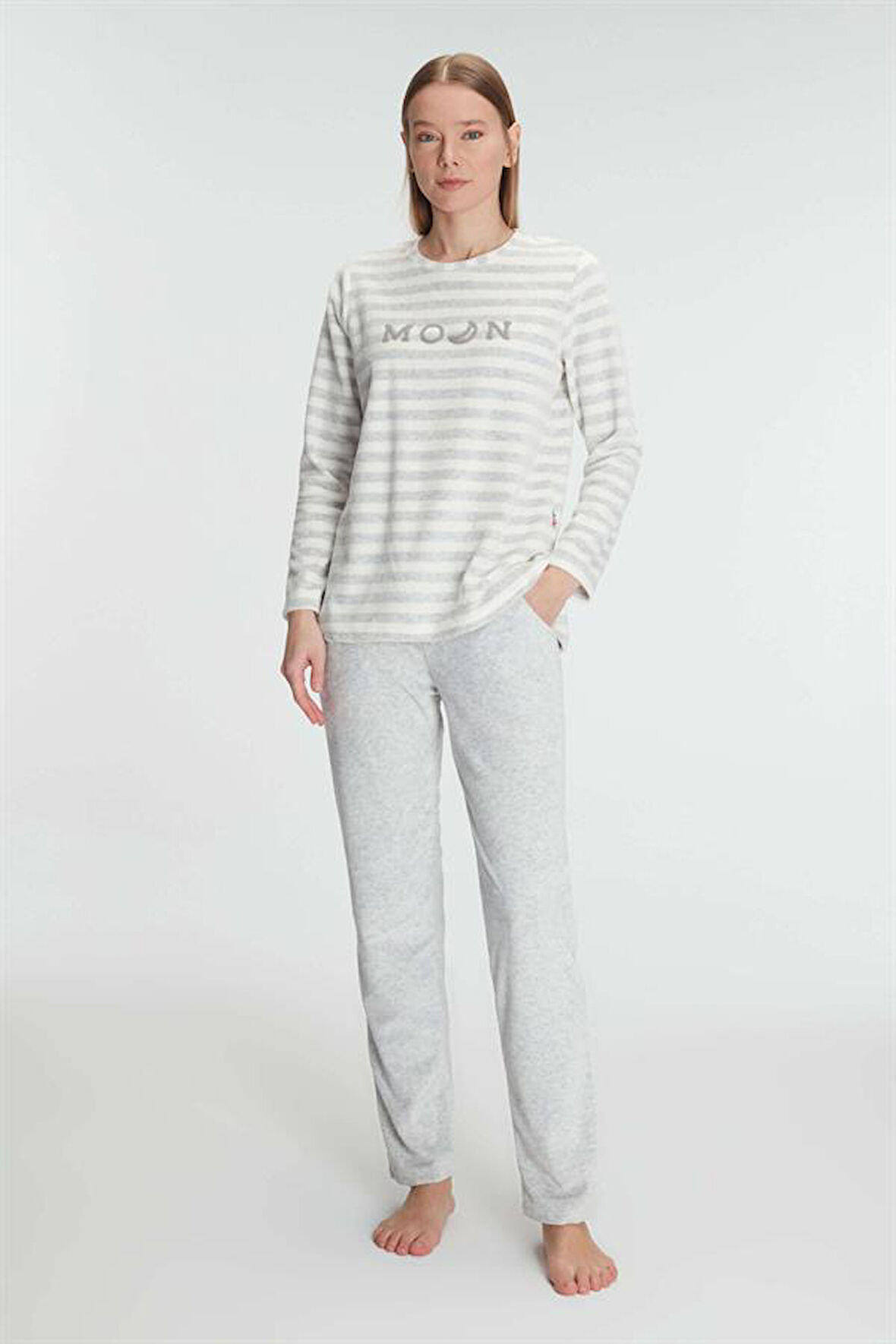 Aesco Anıl Pamuklu Uzun Kollu Pijama Takımı