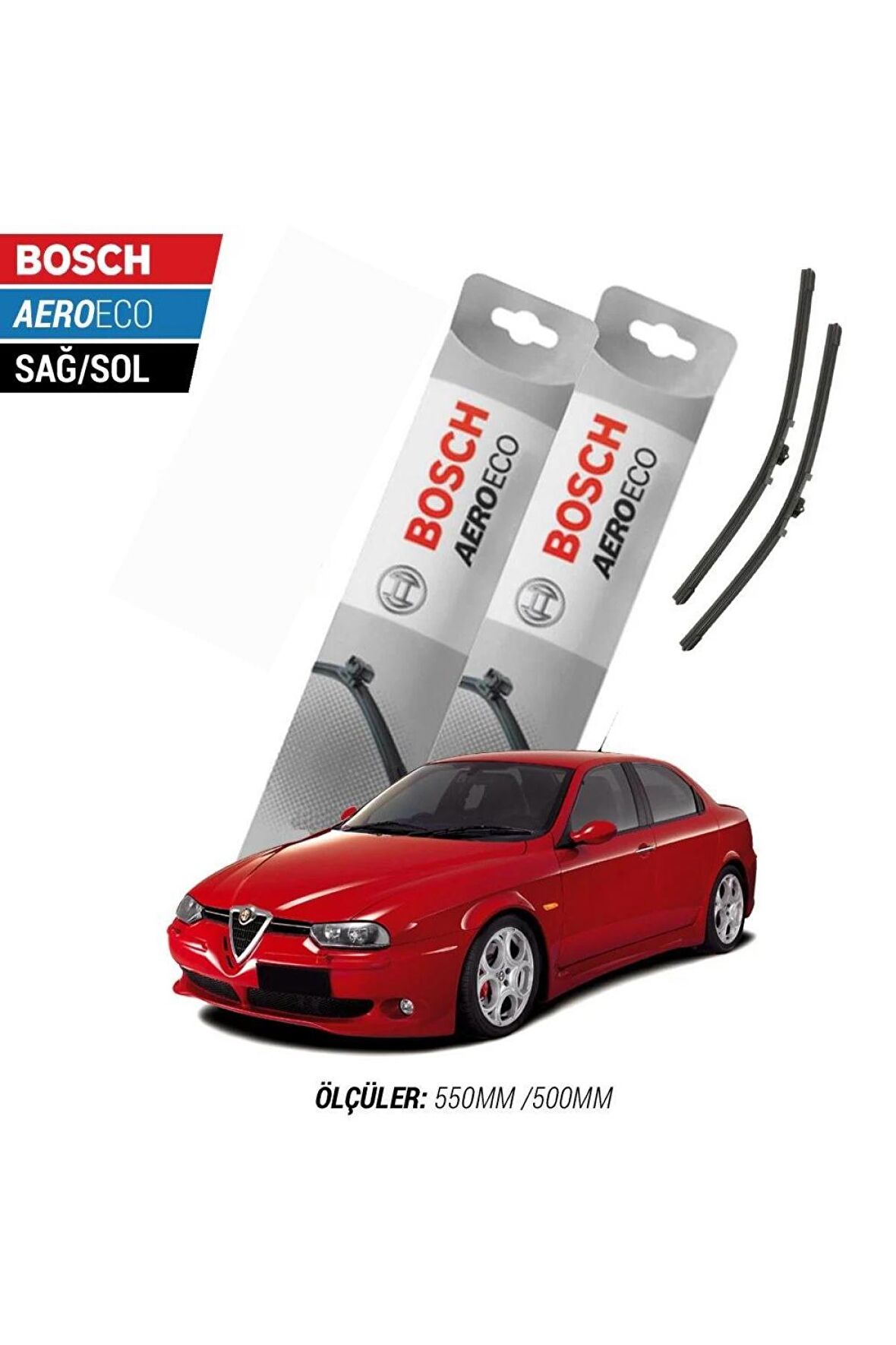 Alfa Romeo 156 1999 Model Bosch Aeroeco Muz Silecek Takımı